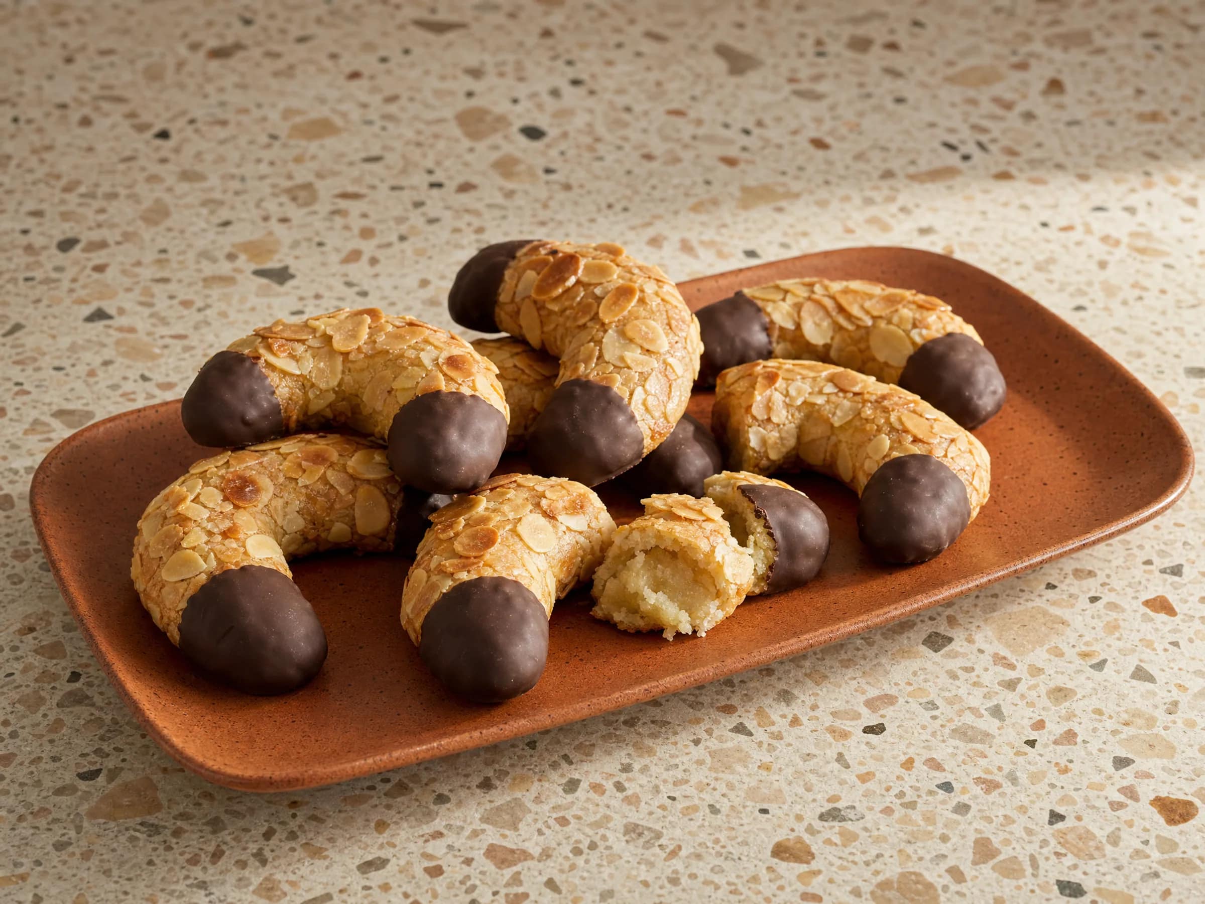 Mandelhörnchen mit Marzipan wie vom Bäcker