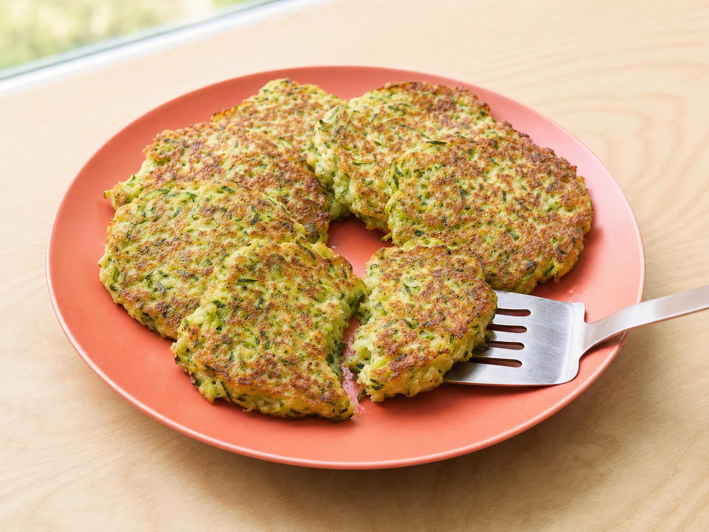 Zucchinipuffer aus der Pfanne ohne Kartoffeln