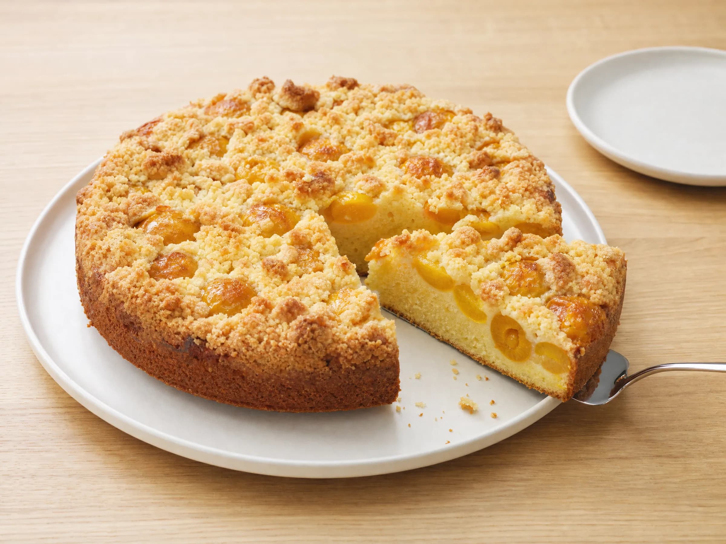 Mirabellenkuchen mit Streuseln und Rührteig