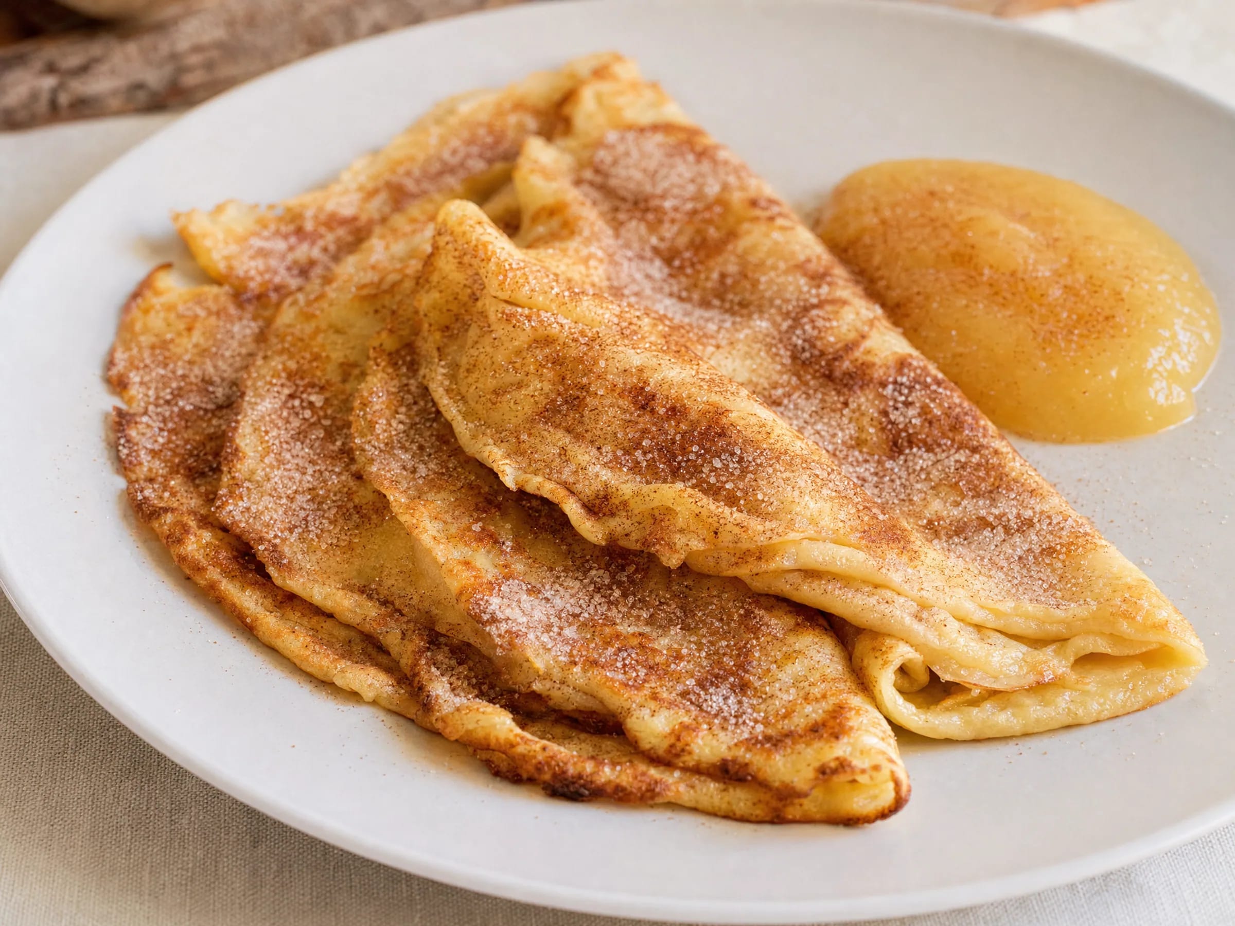 Eierkuchen wie bei Oma – fluffig aus der Pfanne fertig angerichtet