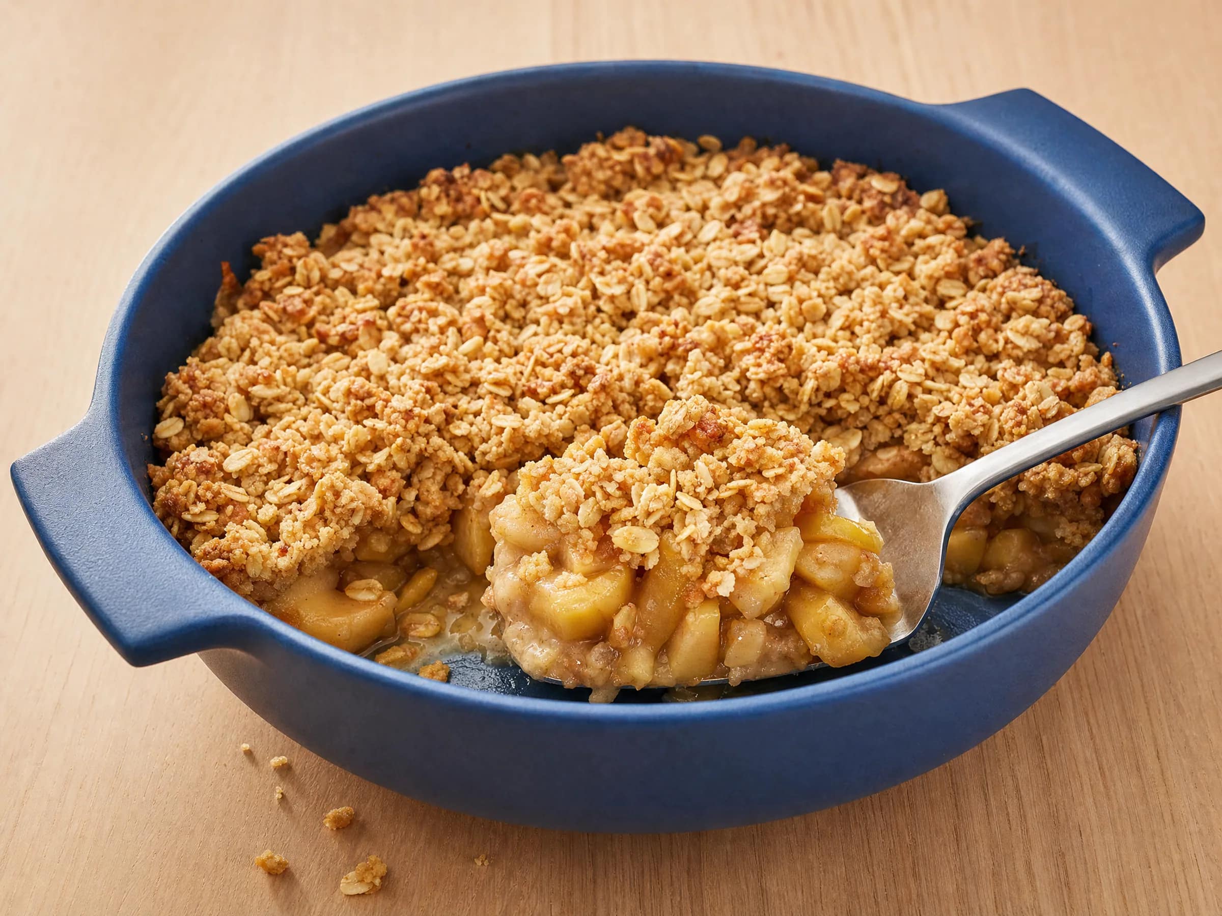 Veganer Apple Crumble mit Haferflocken