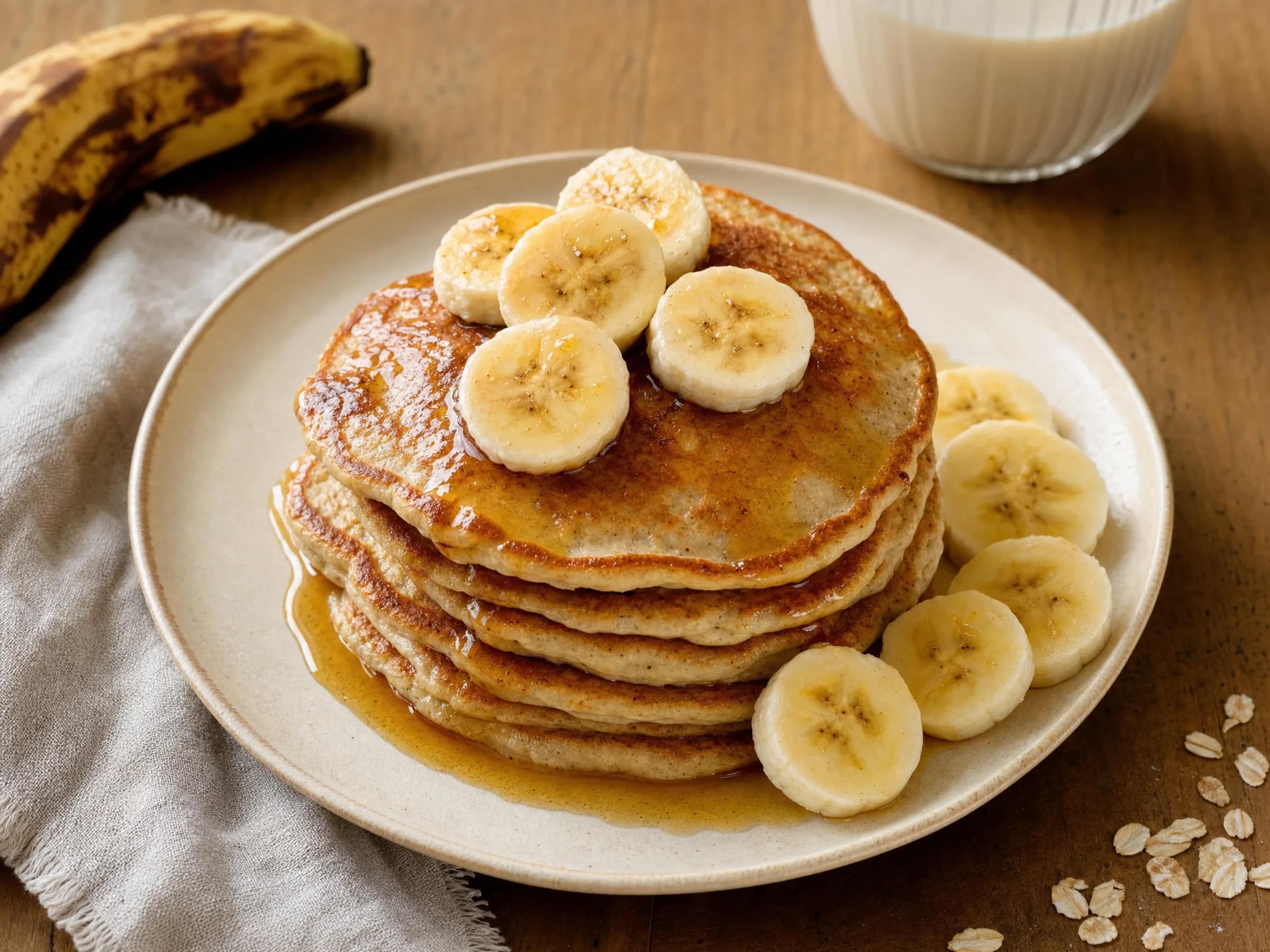 Vegane Bananen-Pancakes ohne Ei