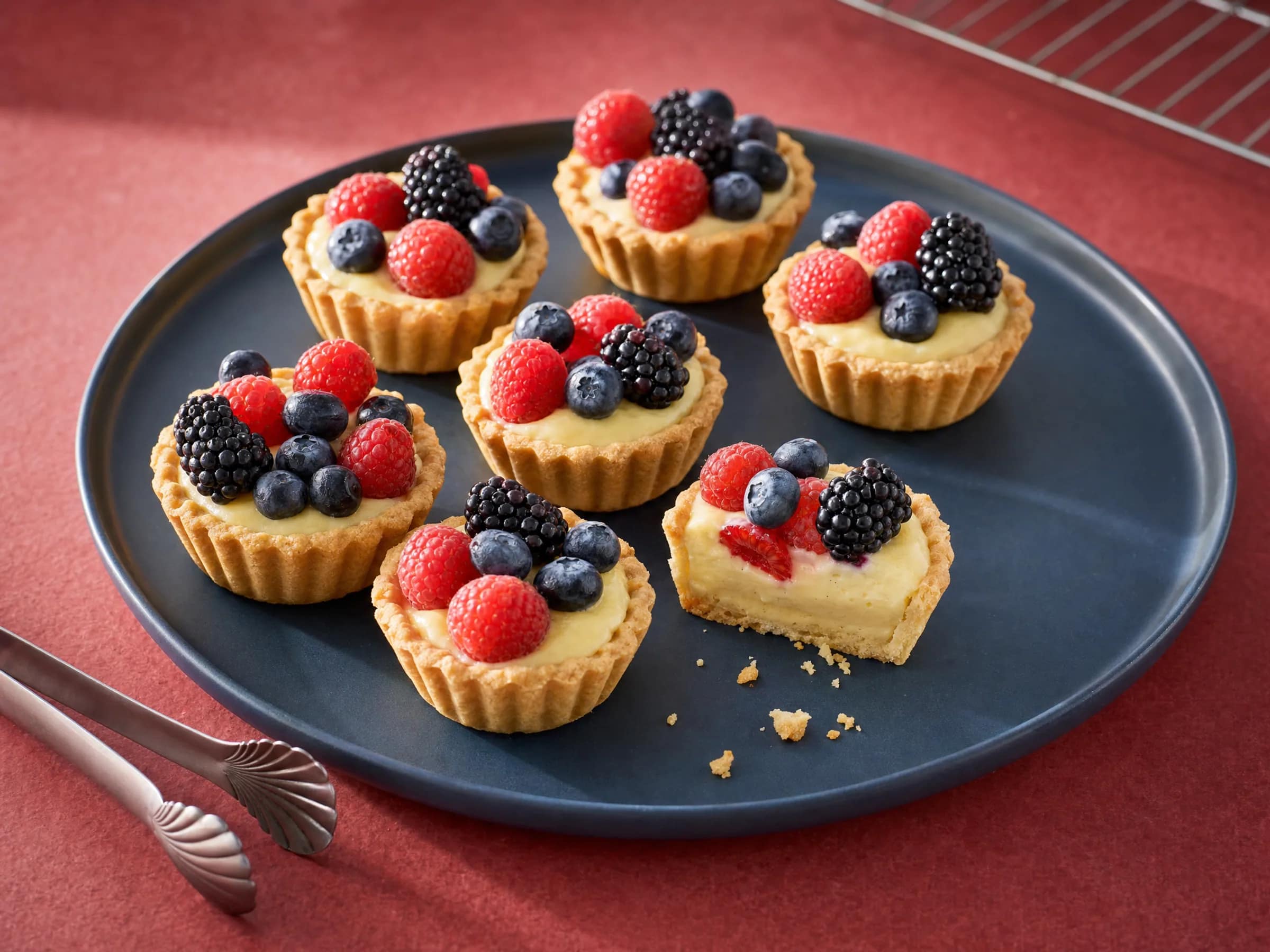 Beeren-Tartelettes mit Vanillecreme