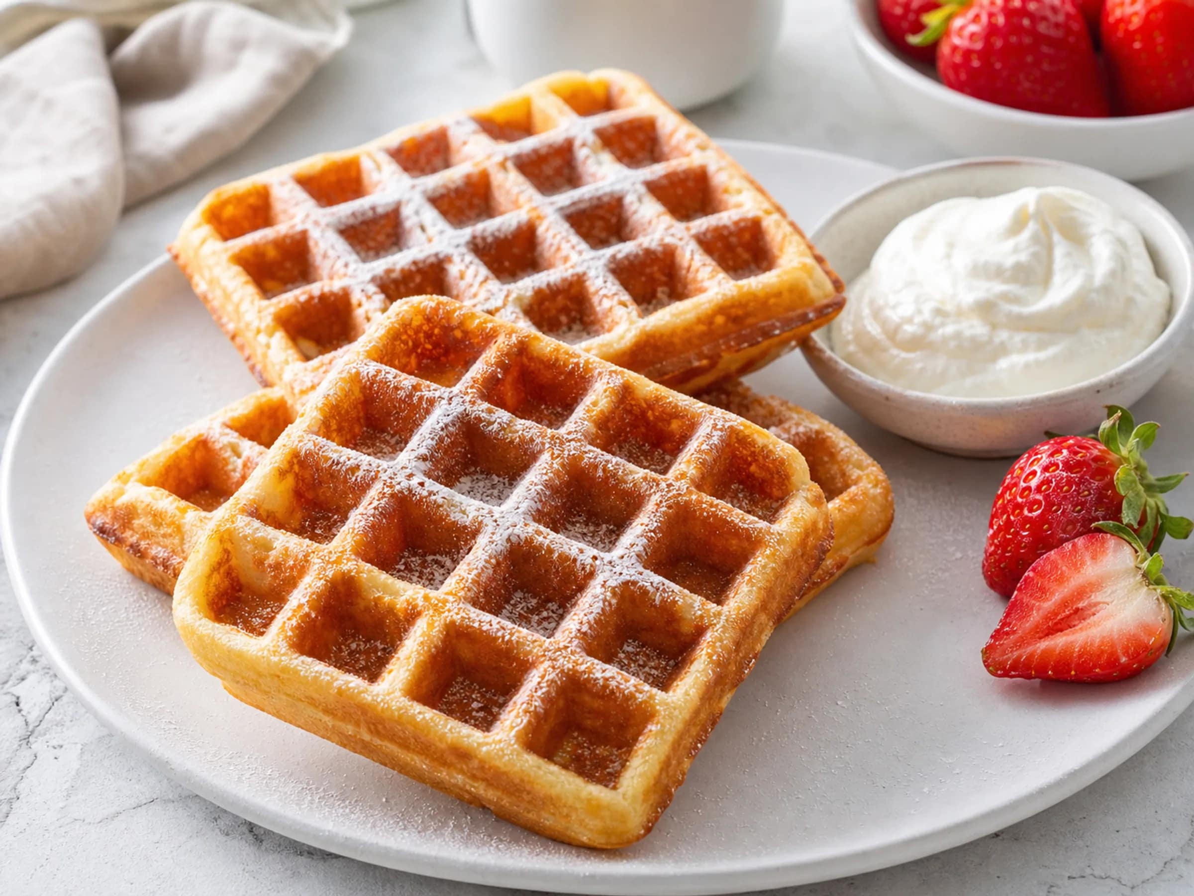 Belgische Waffeln ohne Hefe