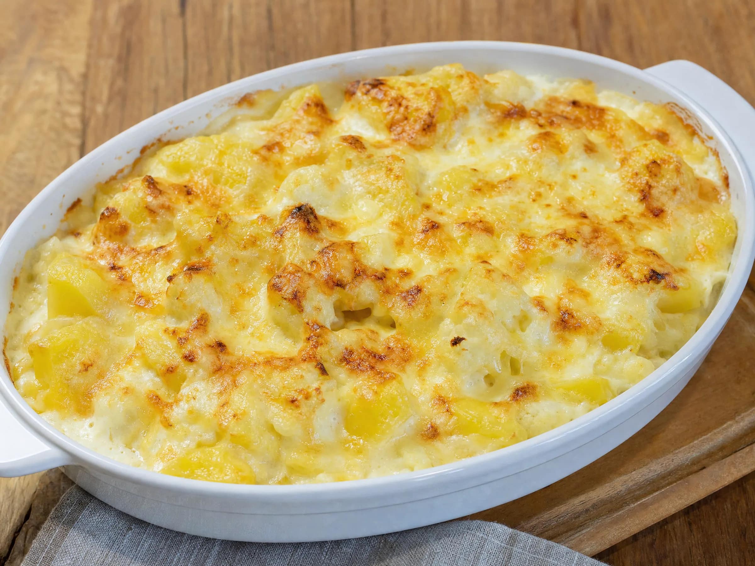 Blumenkohl-Kartoffel-Auflauf mit Gouda-Kruste