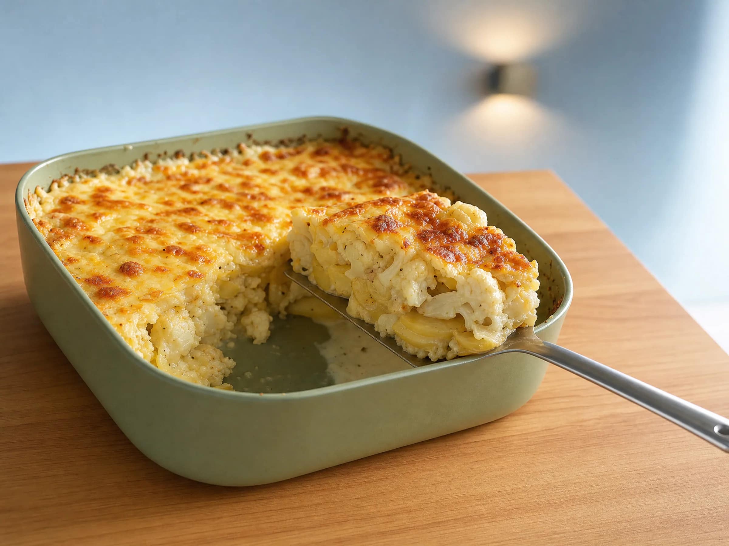 Blumenkohl-Kartoffel-Auflauf mit Gouda-Kruste