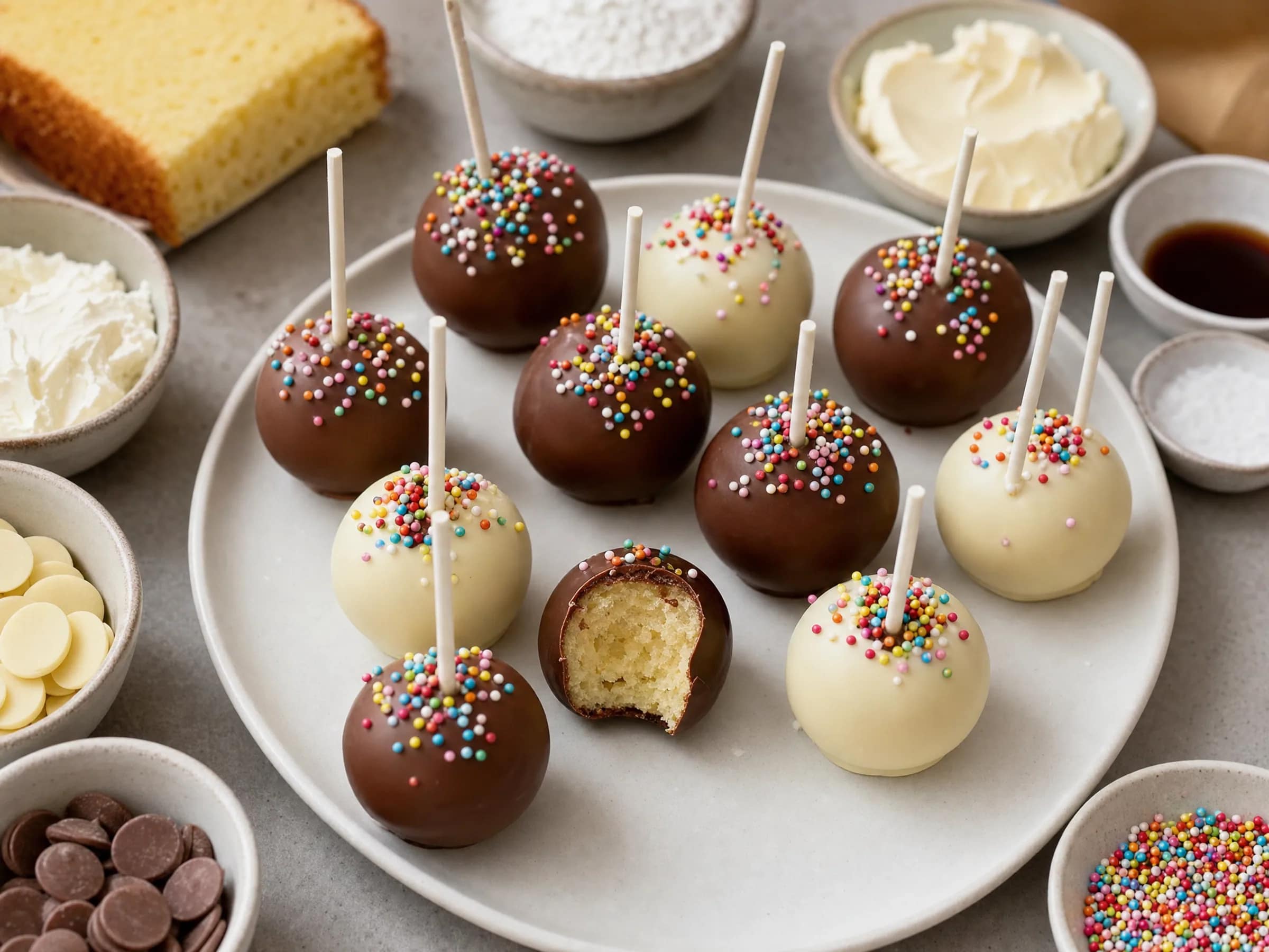 Cake Pops mit Frischkäse – ohne Backen und formstabil