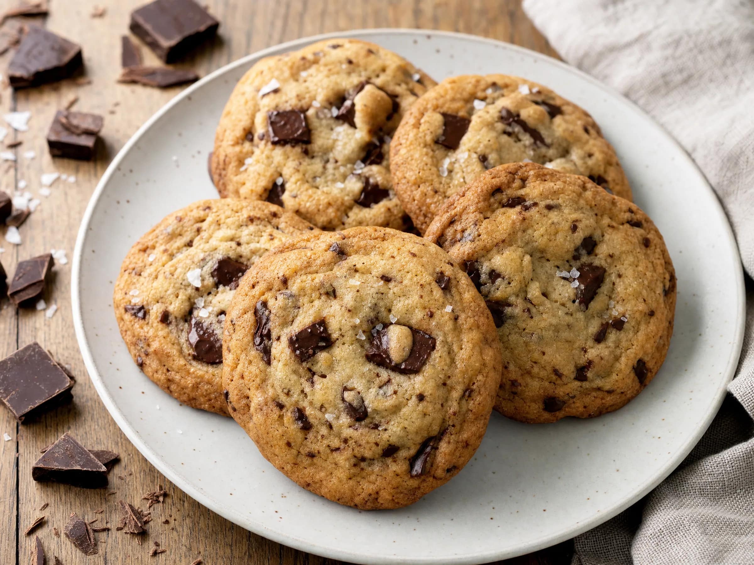 Cookies mit Schokostücken – weicher Kern, goldener Rand