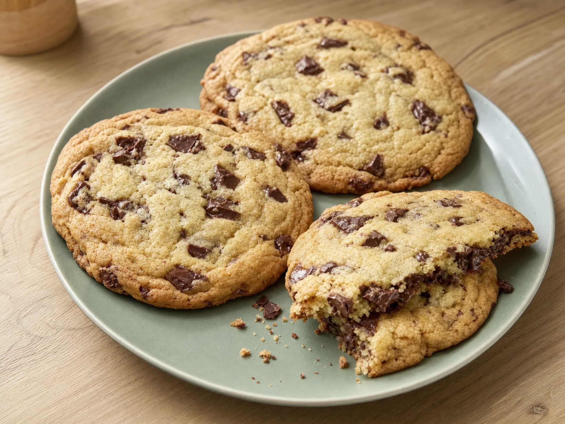 Subway Cookies im Vergleich: flach, weich & mit Schokostückchen Rezeptfoto Subway Cookies im Vergleich: flach, weich & mit Schokostückchen fertig angerichtet