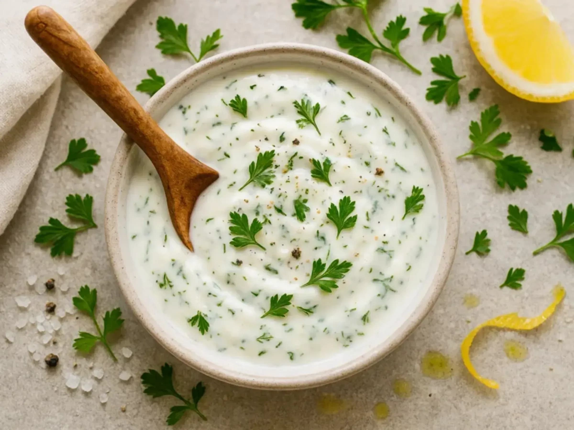 Cremiges Joghurt-Kräuter-Dressing