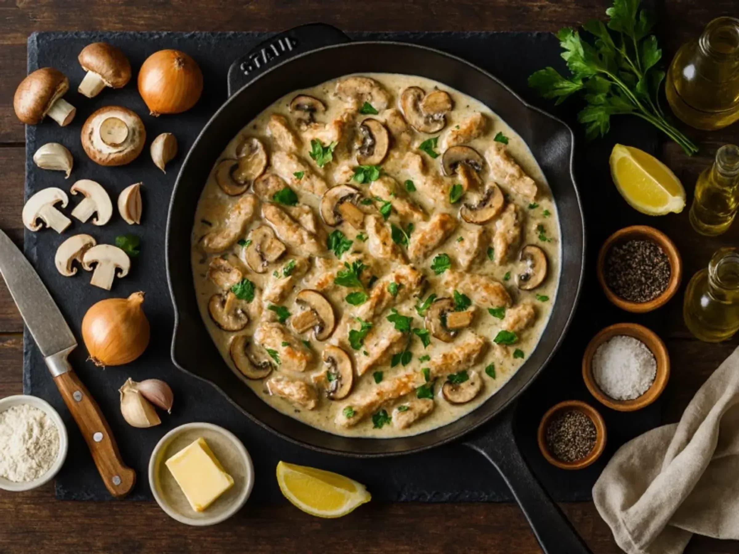 Geschnetzeltes mit Champignons