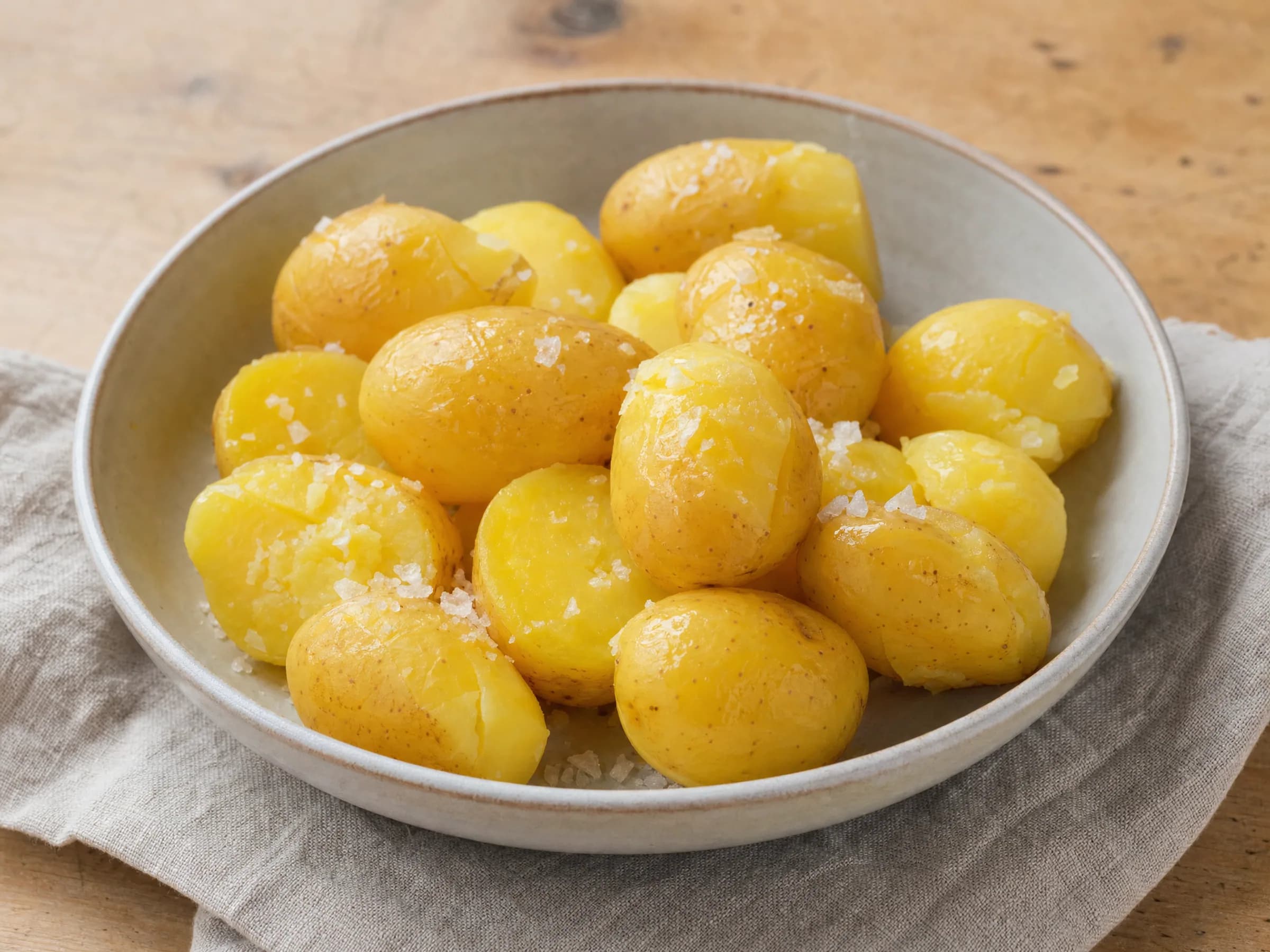 Kartoffeln kochen im Topf – Garzeit ohne Zerfallen Rezeptfoto Kartoffeln kochen im Topf – Garzeit ohne Zerfallen fertig angerichtet