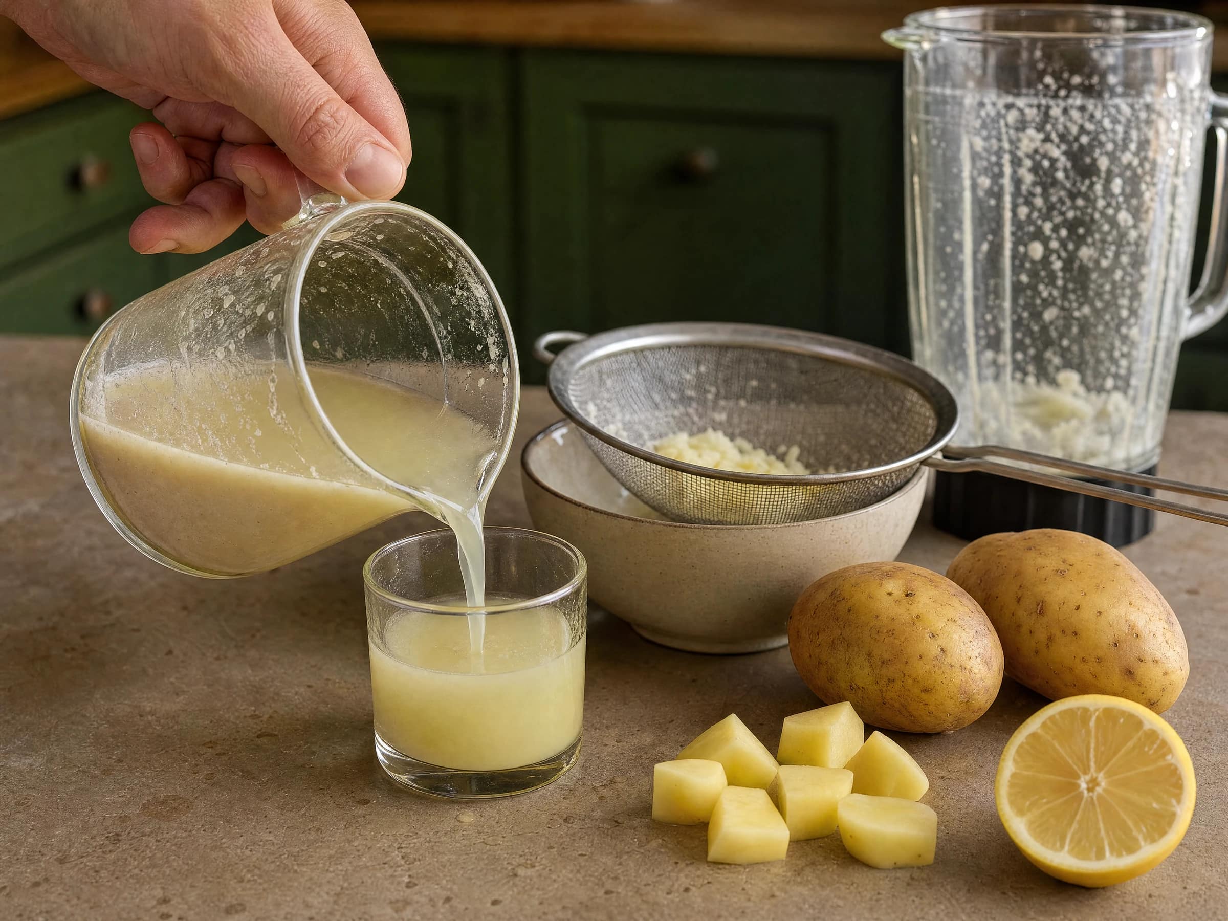 Kartoffelsaft im Mixer selber machen