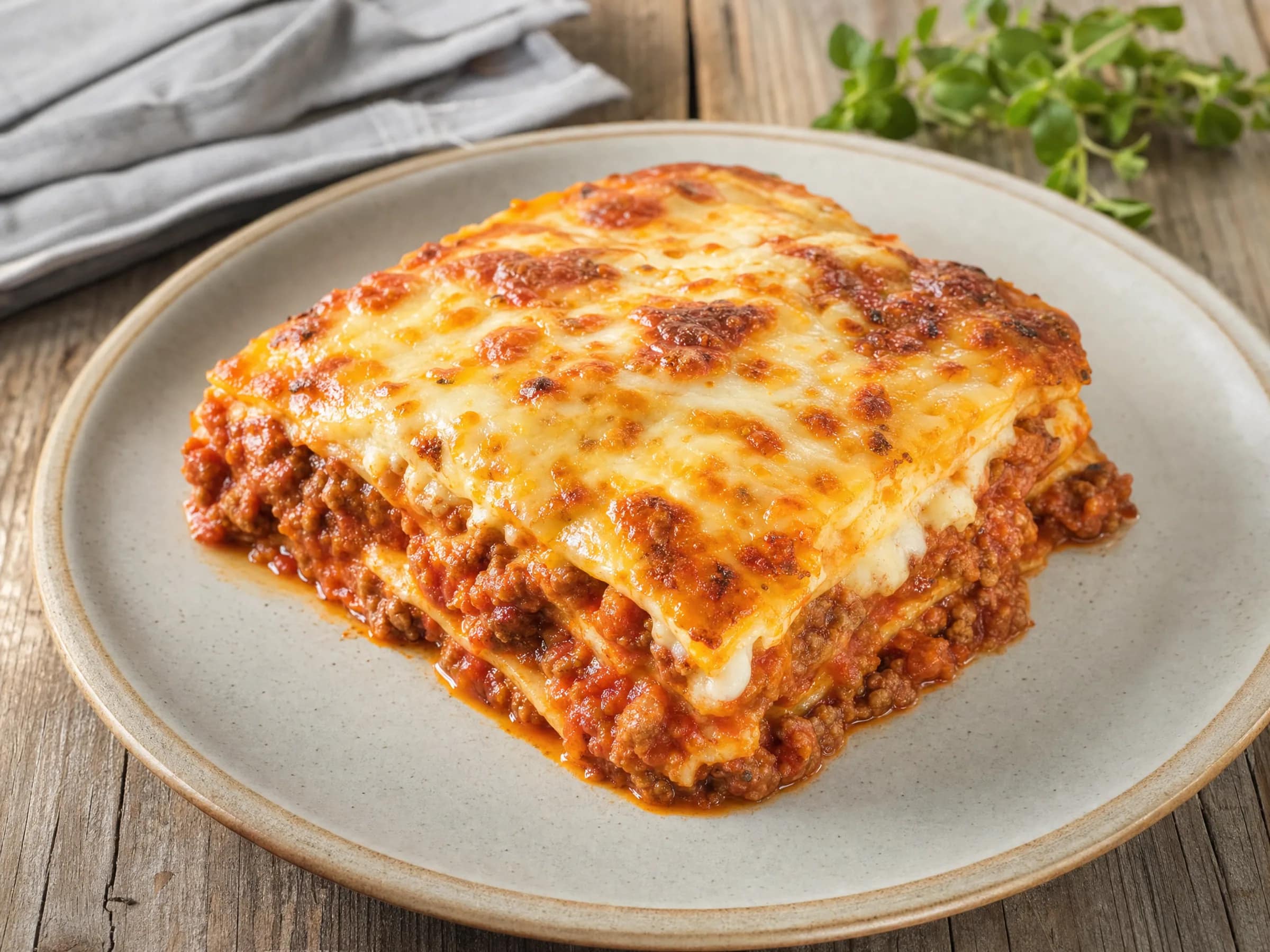 Lasagne mit Rinderhack-Ragù und Béchamel