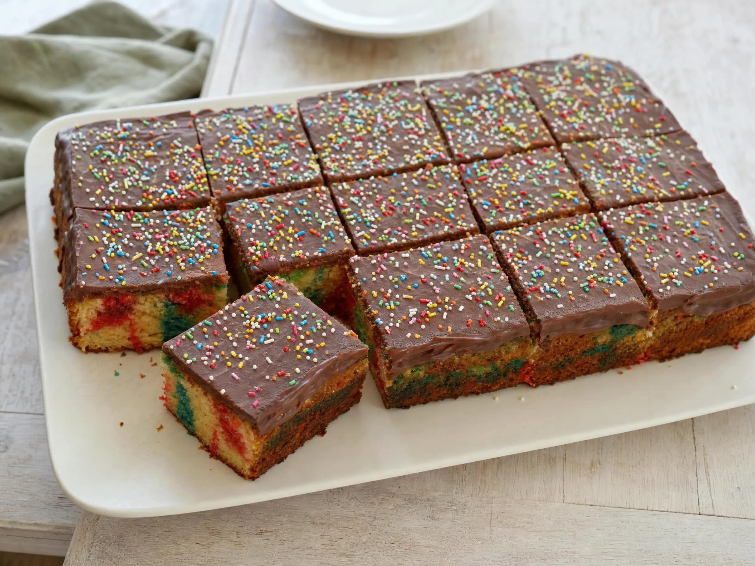 Papageienkuchen vom Blech – bunt wie früher