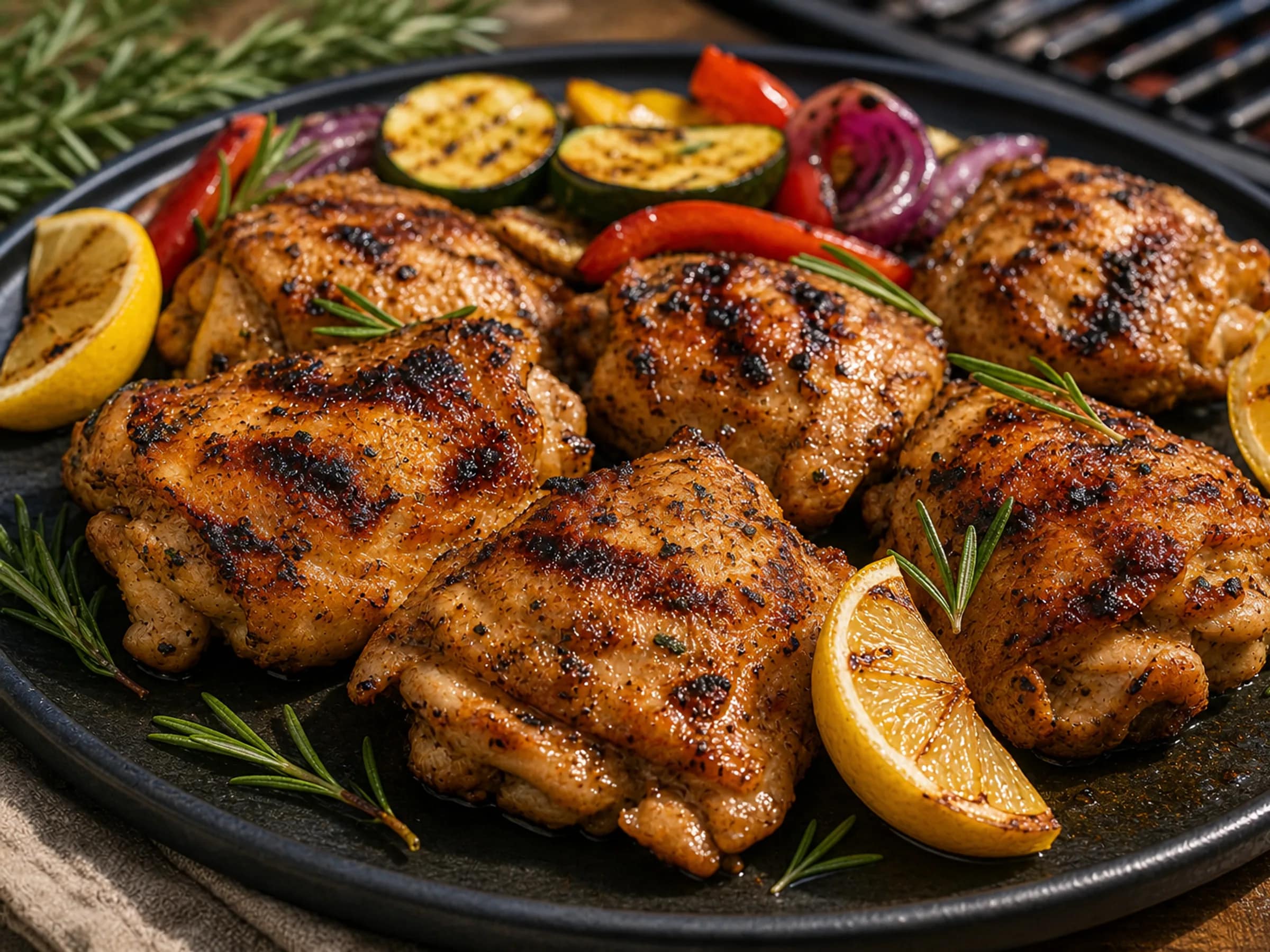Gegrilltes Pollo Fino mit Zitrone und Kräutern