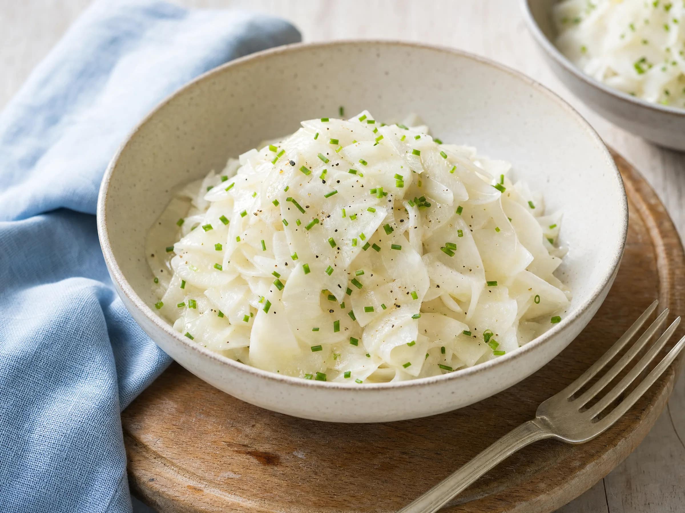 Klassischer bayerischer Rettichsalat mit Schnittlauch