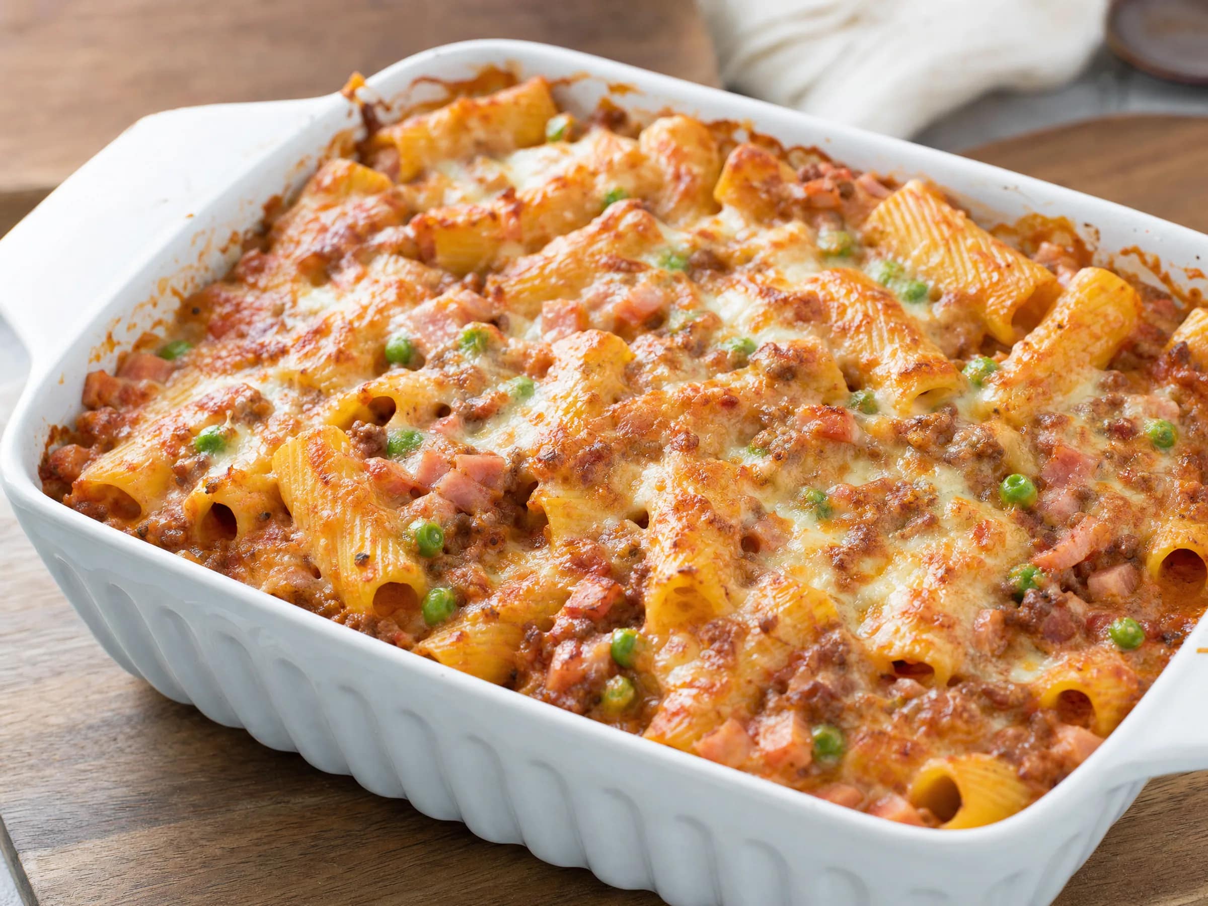 Rigatoni al Forno mit Hackfleisch wie beim Italiener
