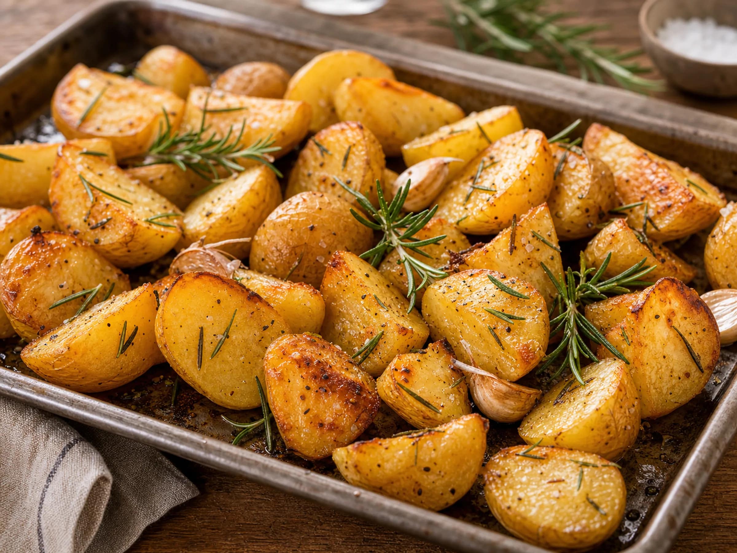 Knusprige Rosmarinkartoffeln aus dem Ofen