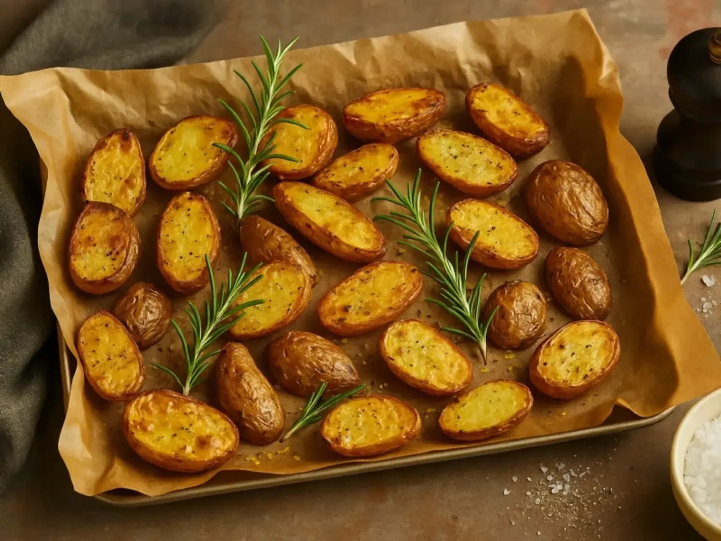 Rosmarinkartoffeln im Backofen – knusprig & einfach