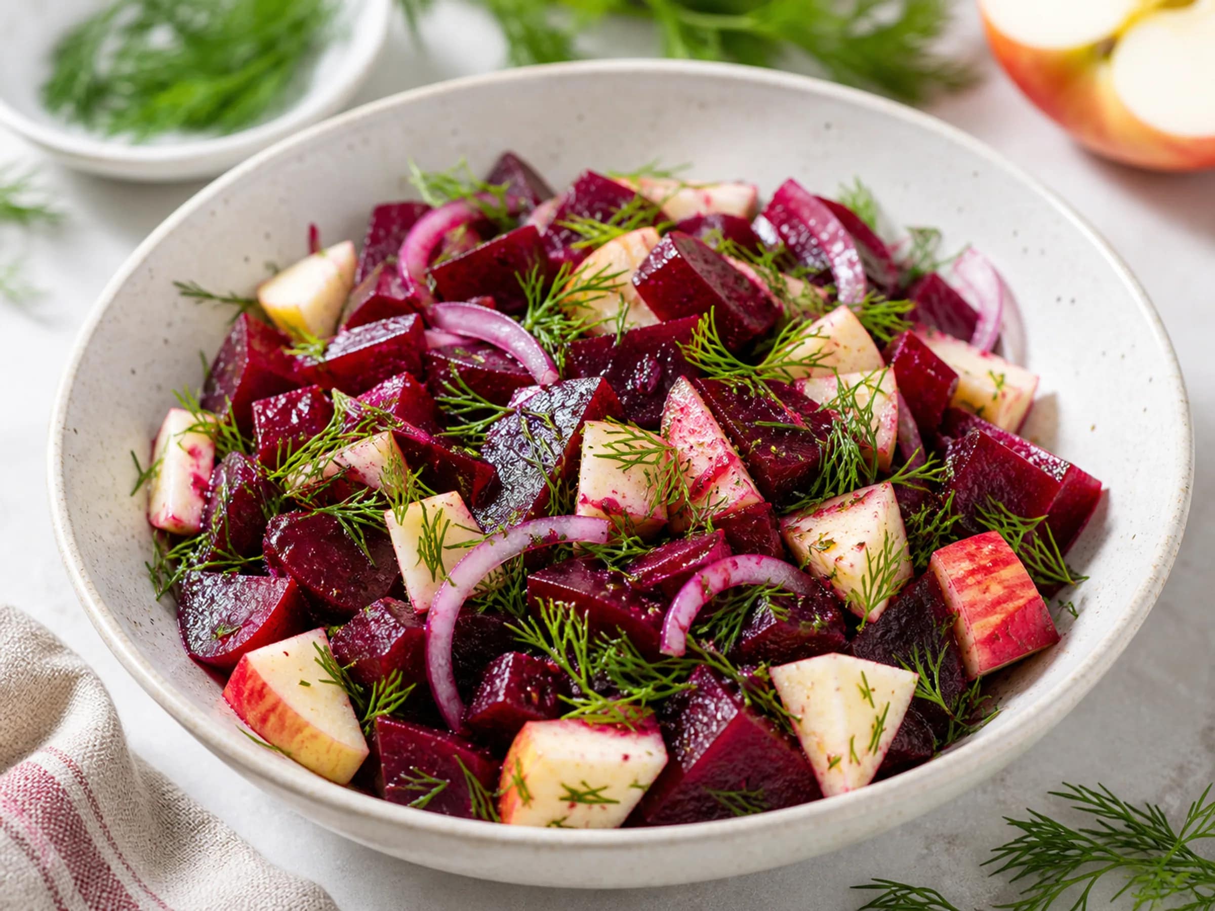 Rote-Bete-Salat mit Apfel und Dill