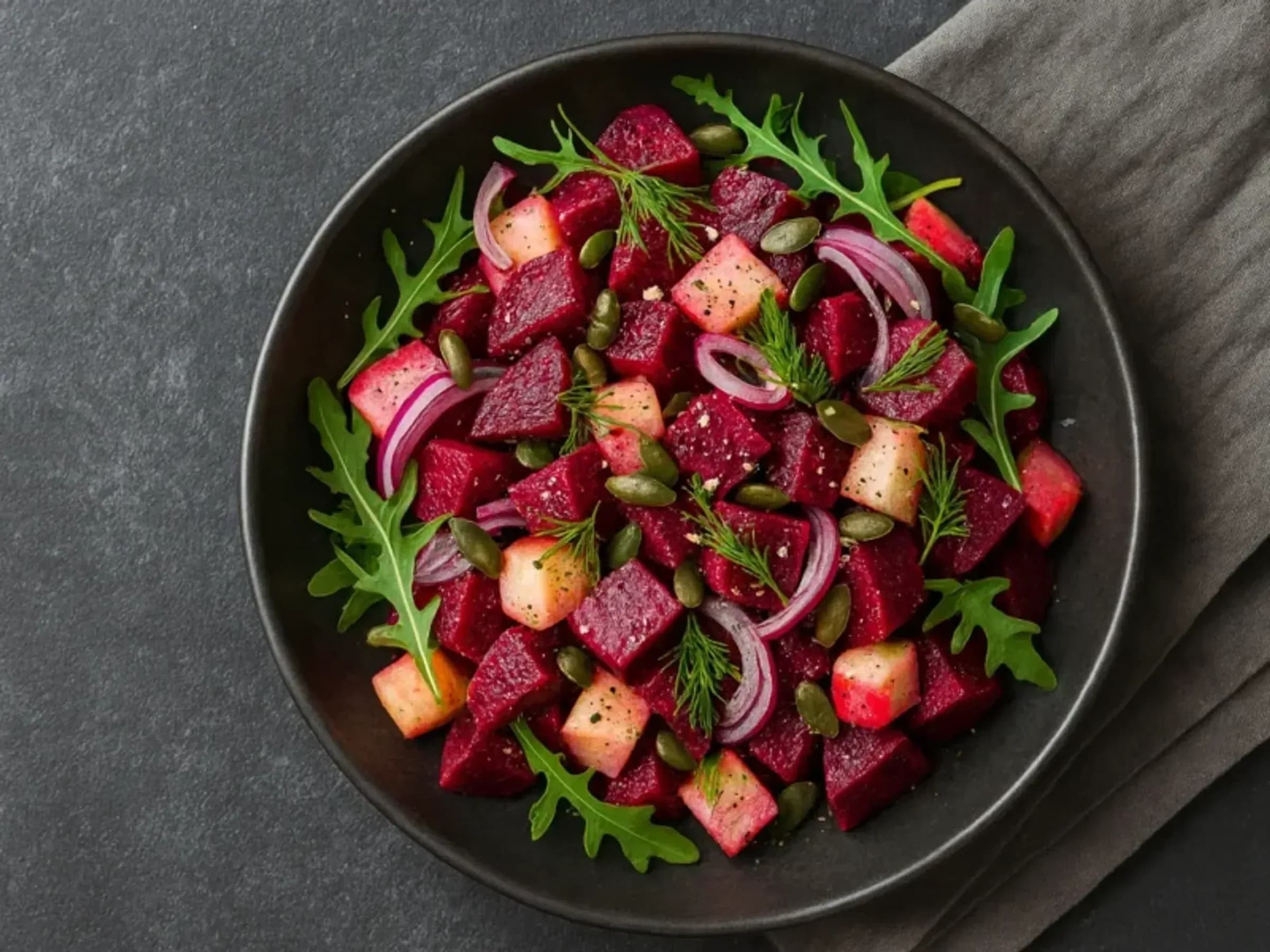 Rote‑Bete‑Salat mit Apfel und Dill