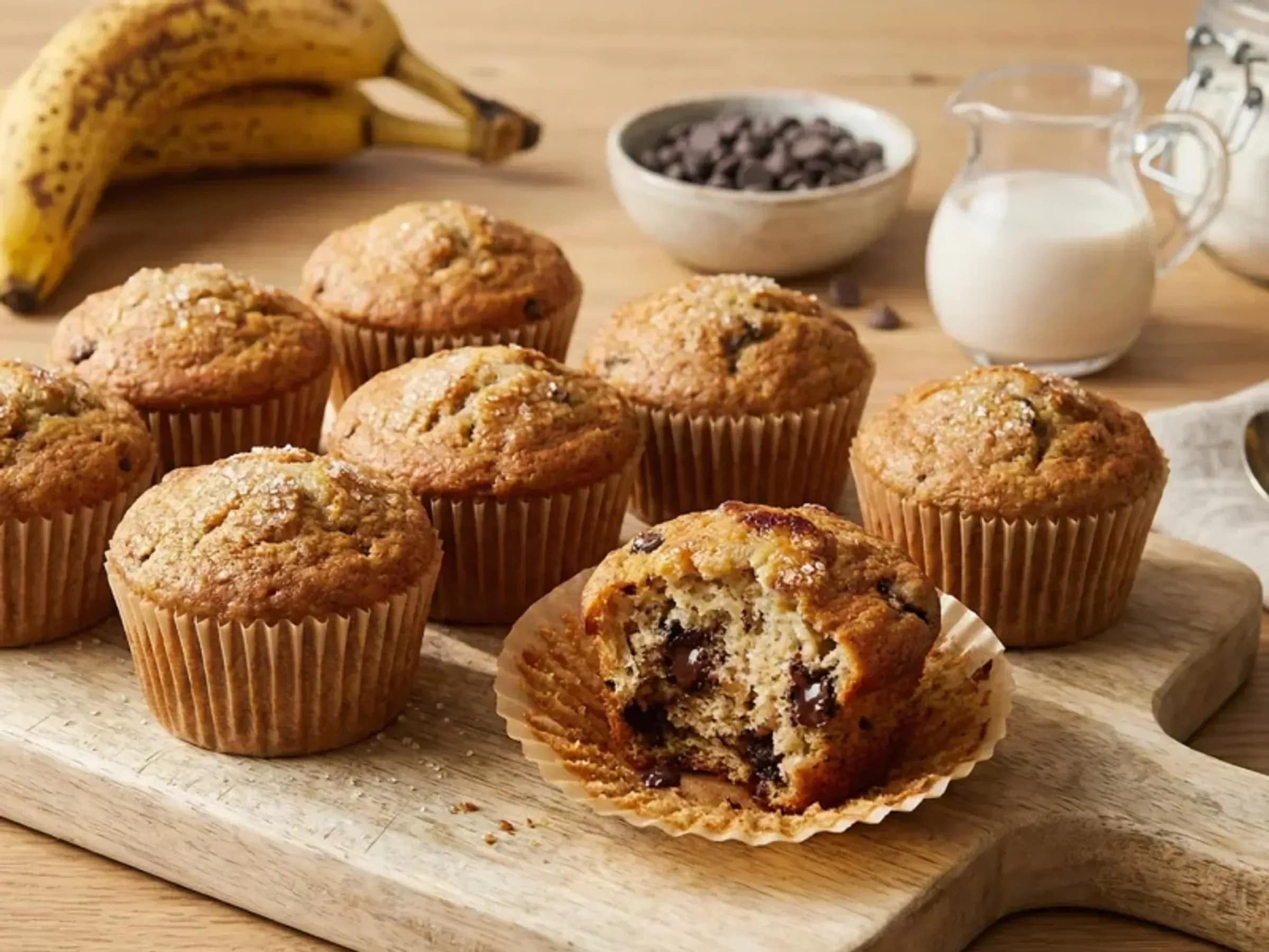 Saftige vegane Bananenmuffins