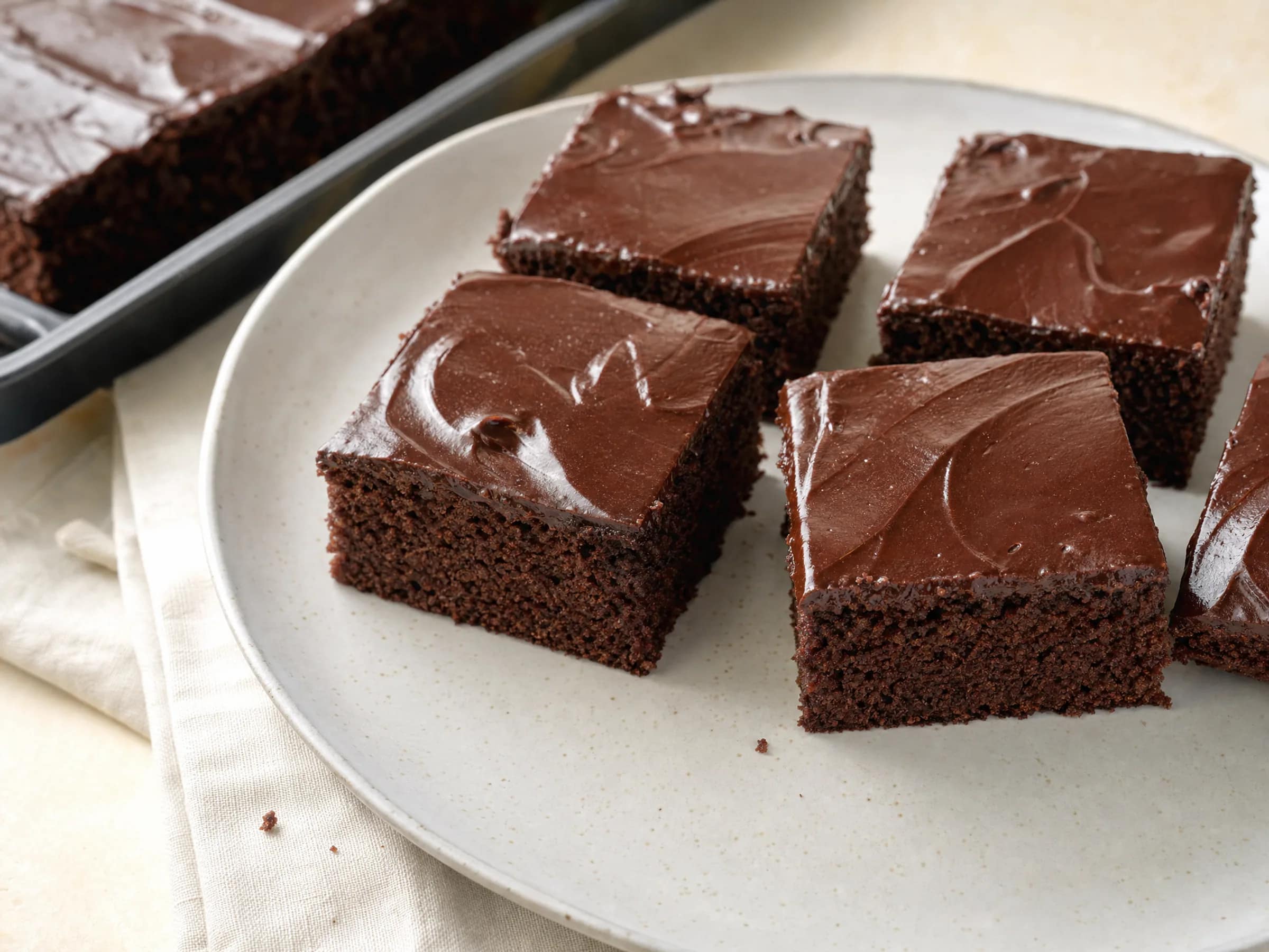 Veganer Schokokuchen vom Blech mit Schokoguss
