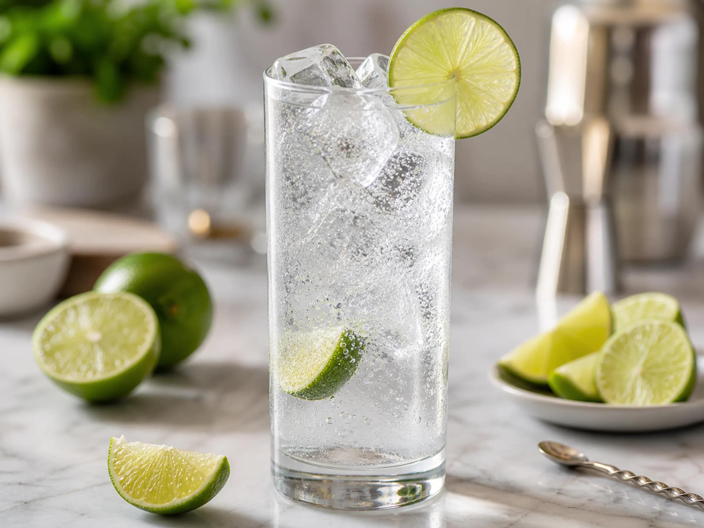 Skinny Bitch mit Wodka, Soda und Limette