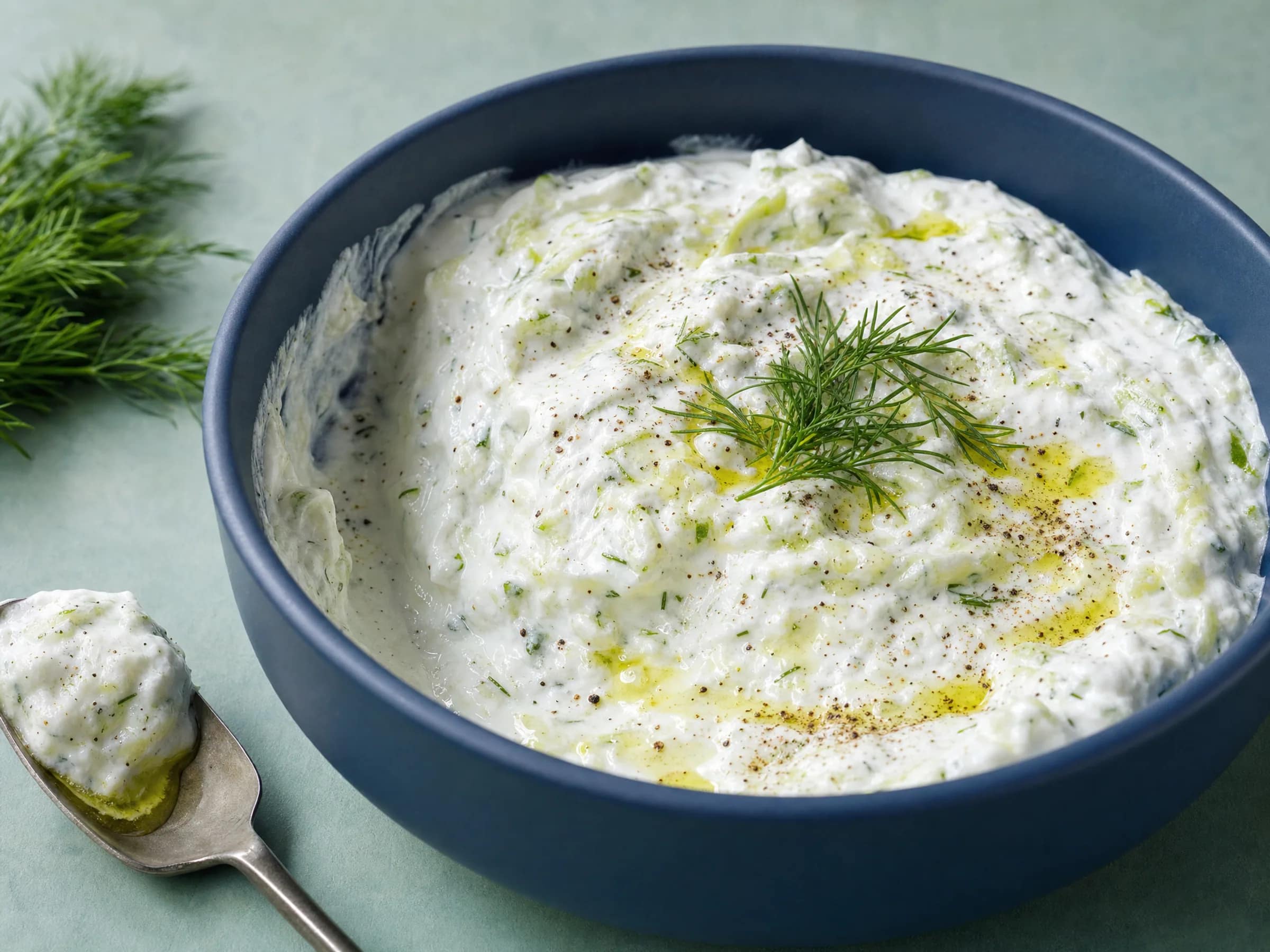 Tzatziki selber machen – mit entwässerter Gurke