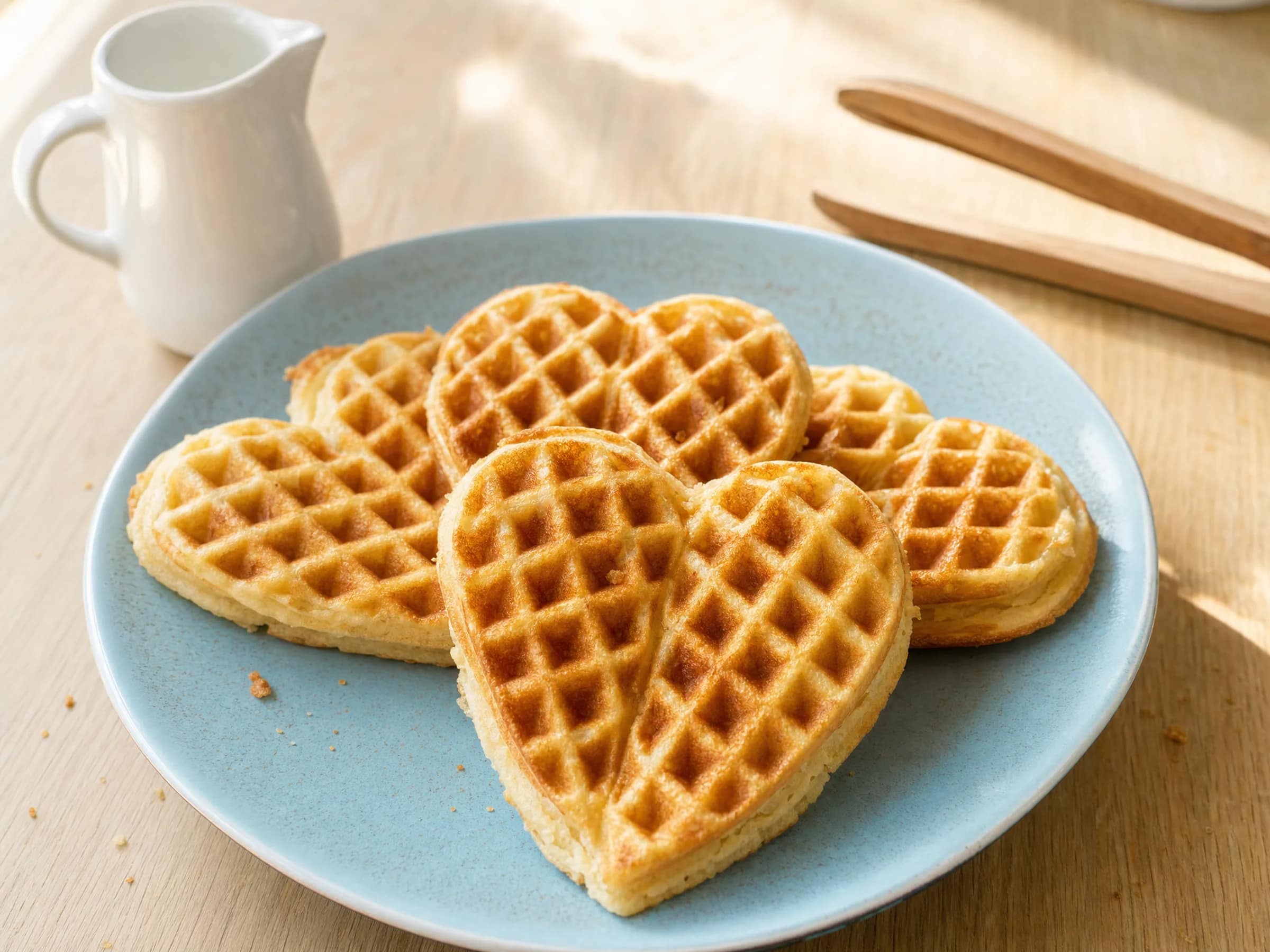 Vegane Waffeln ohne Ei und Milch