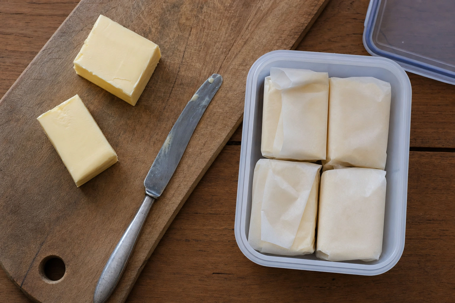 Realistische Bildanleitung zu „Butter einfrieren: Portionen, Haltbarkeit und Auftauen“