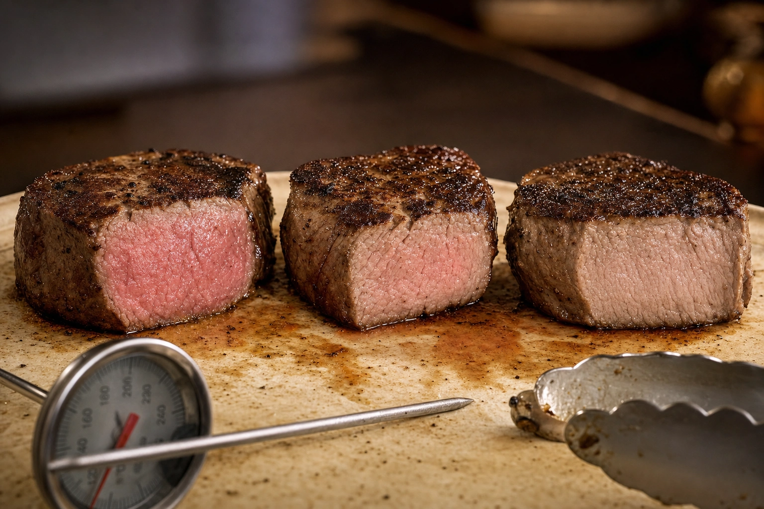 Realistische Bildanleitung zu „Steak-Garstufen: Kerntemperatur, Gefühl und Ruhezeit“