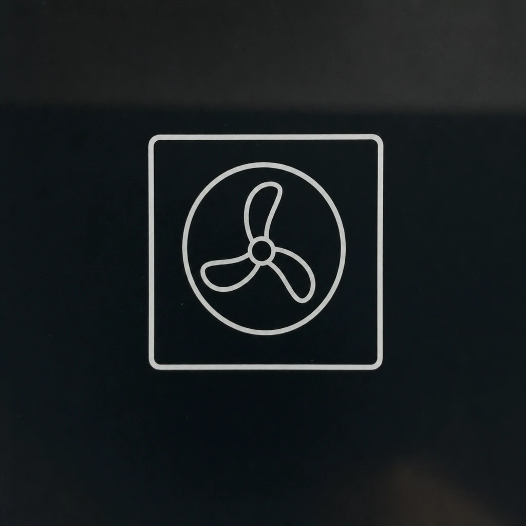 Backofen-Symbol für Heißluft
