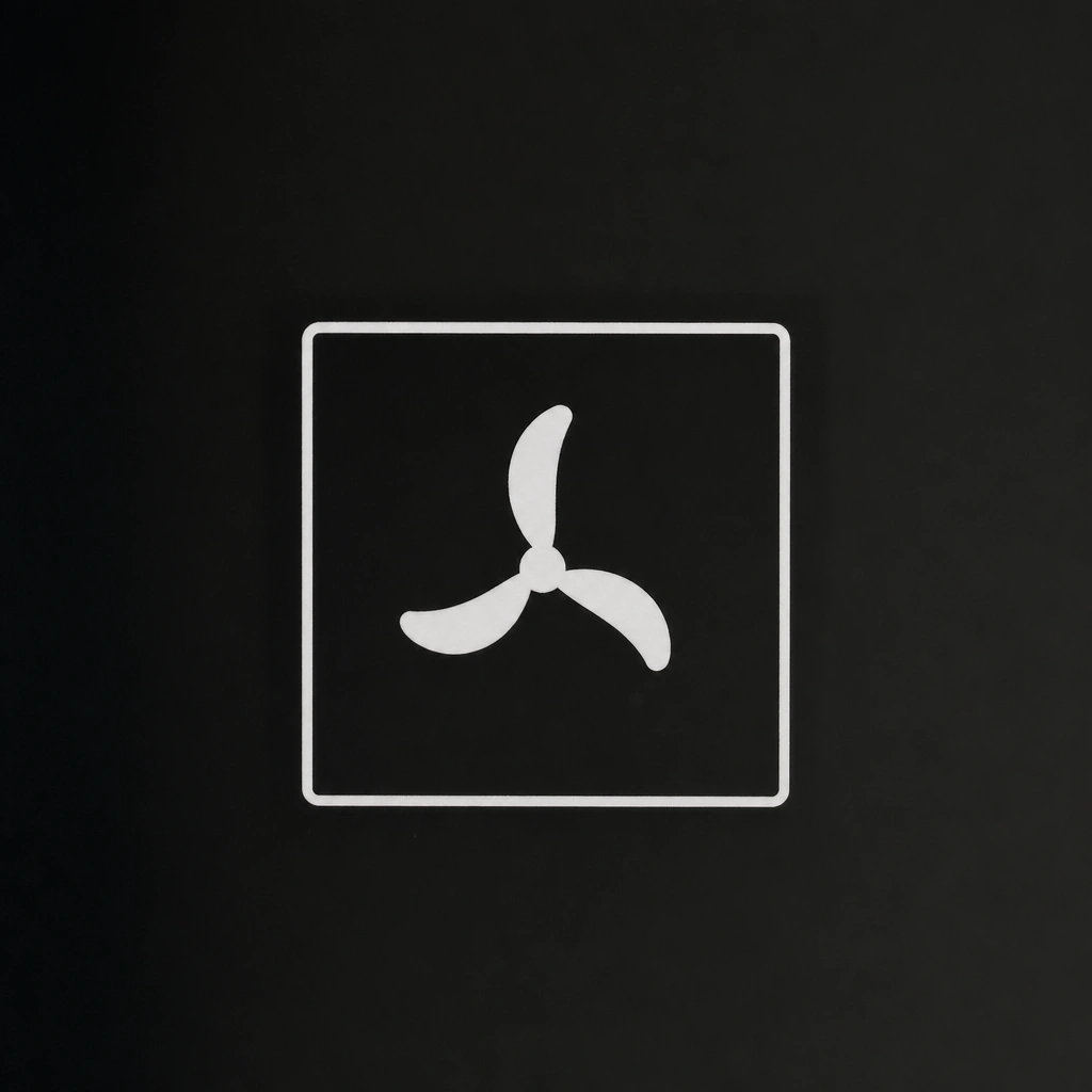 Backofen-Symbol für Umluft oder Lüfter