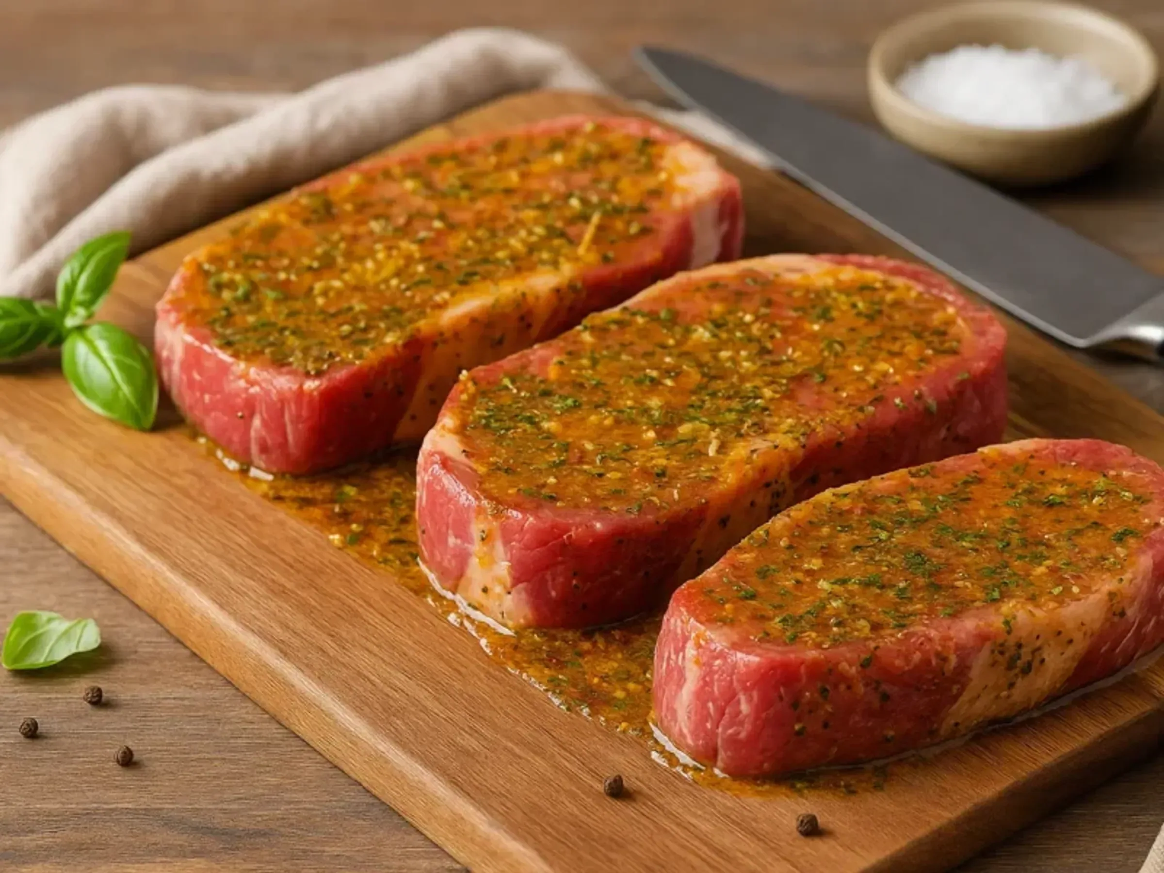 Aromatische Steak-Marinade mit Kräutern und Zitrone
