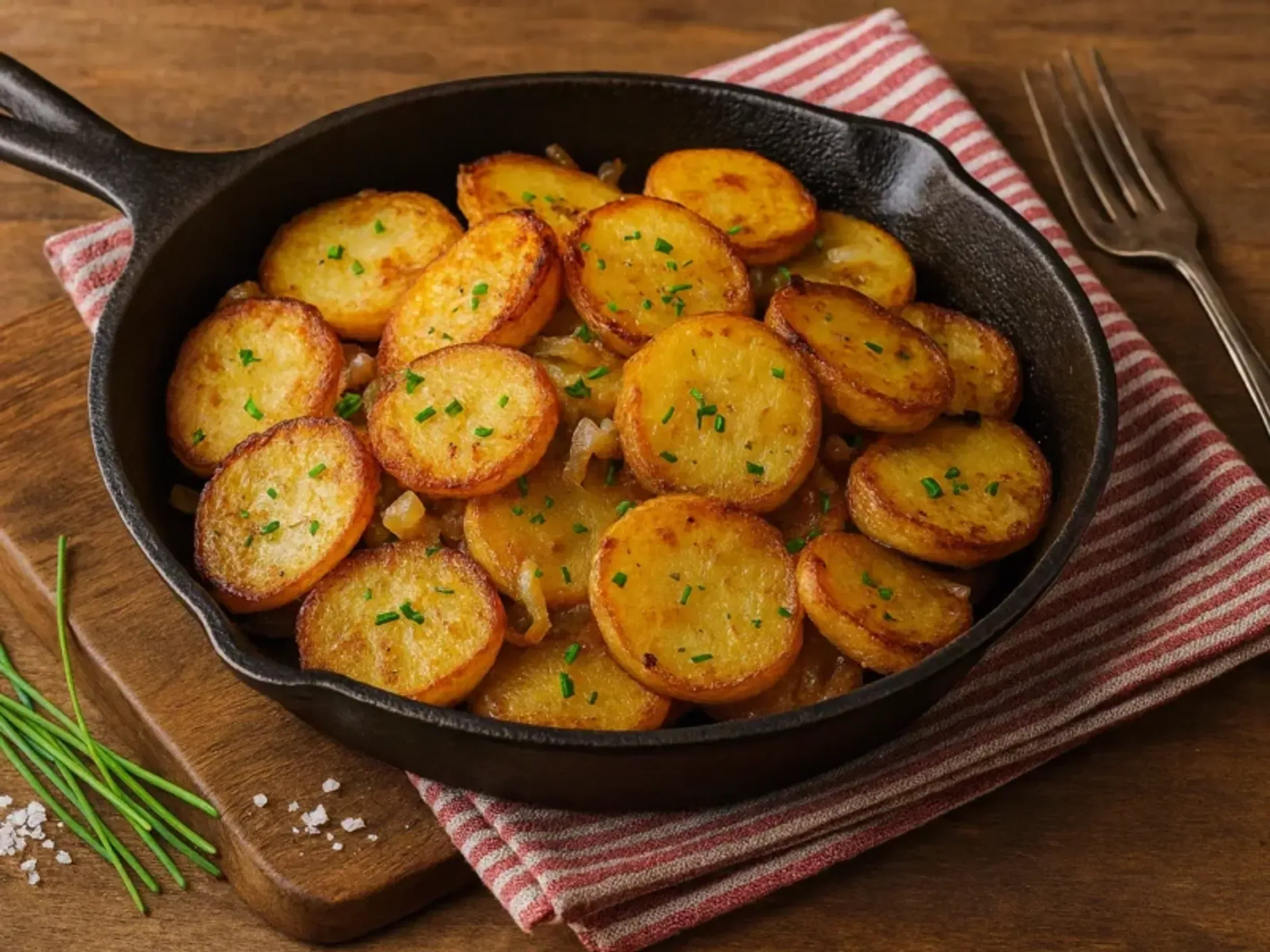 Knusprige Bratkartoffeln aus der Pfanne – mit Profi-Tipps