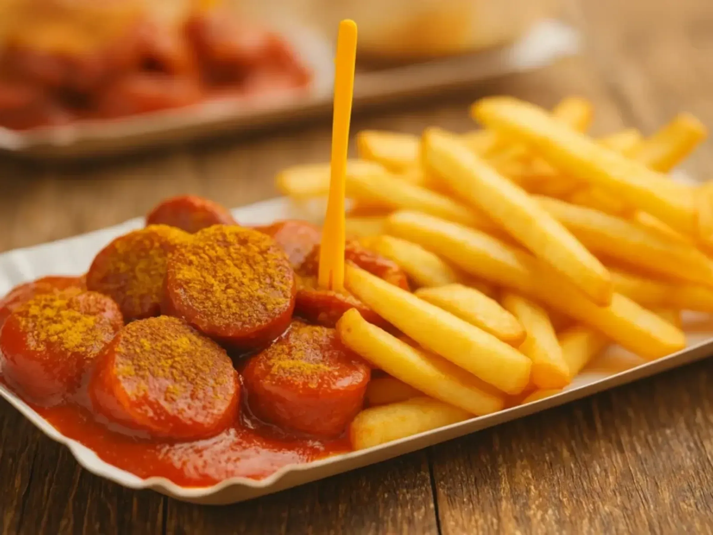 Currywurst mit Pommes