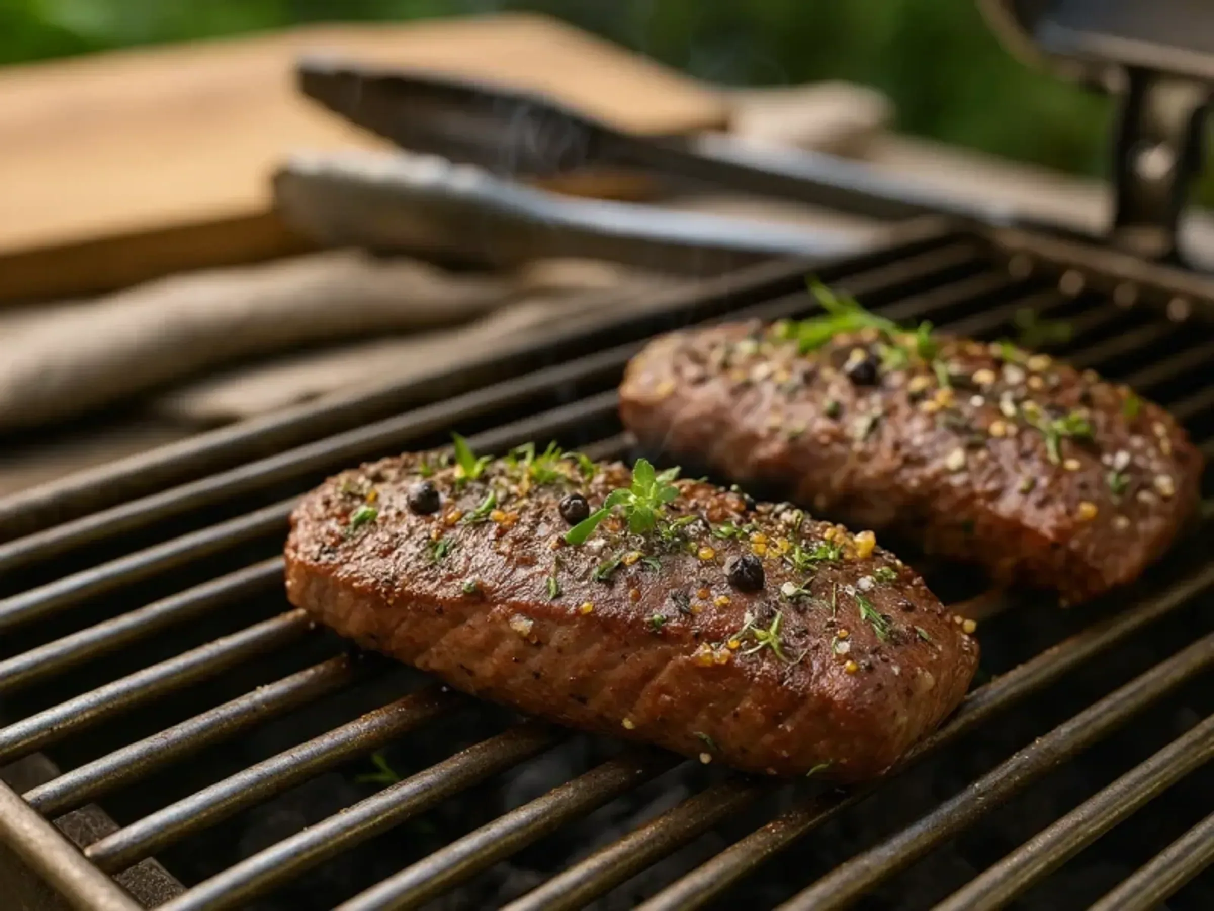 Gegrillter Rehrücken mit Rosmarin und Wacholder