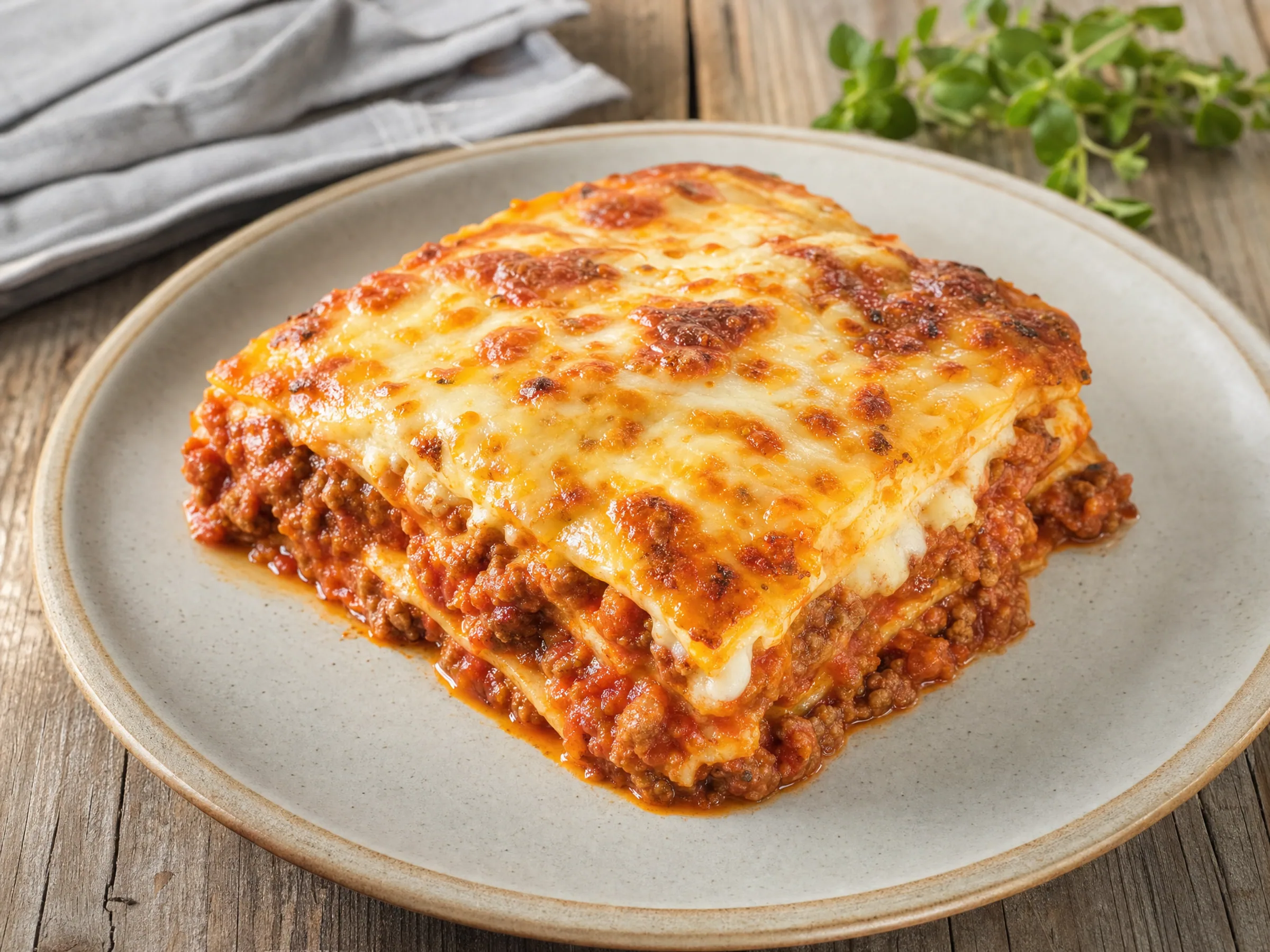 Lasagne mit Ragù und Béchamel – saftig aus dem Ofen