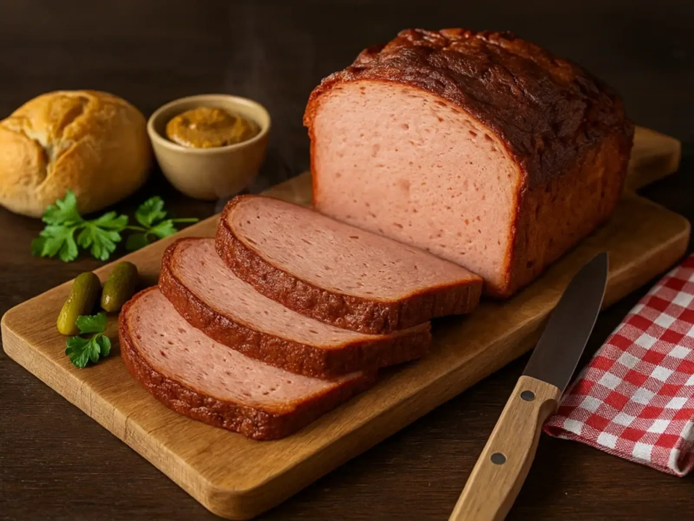 Leberkäse/Fleischkäse im Ofen aufbacken – knusprig & saftig