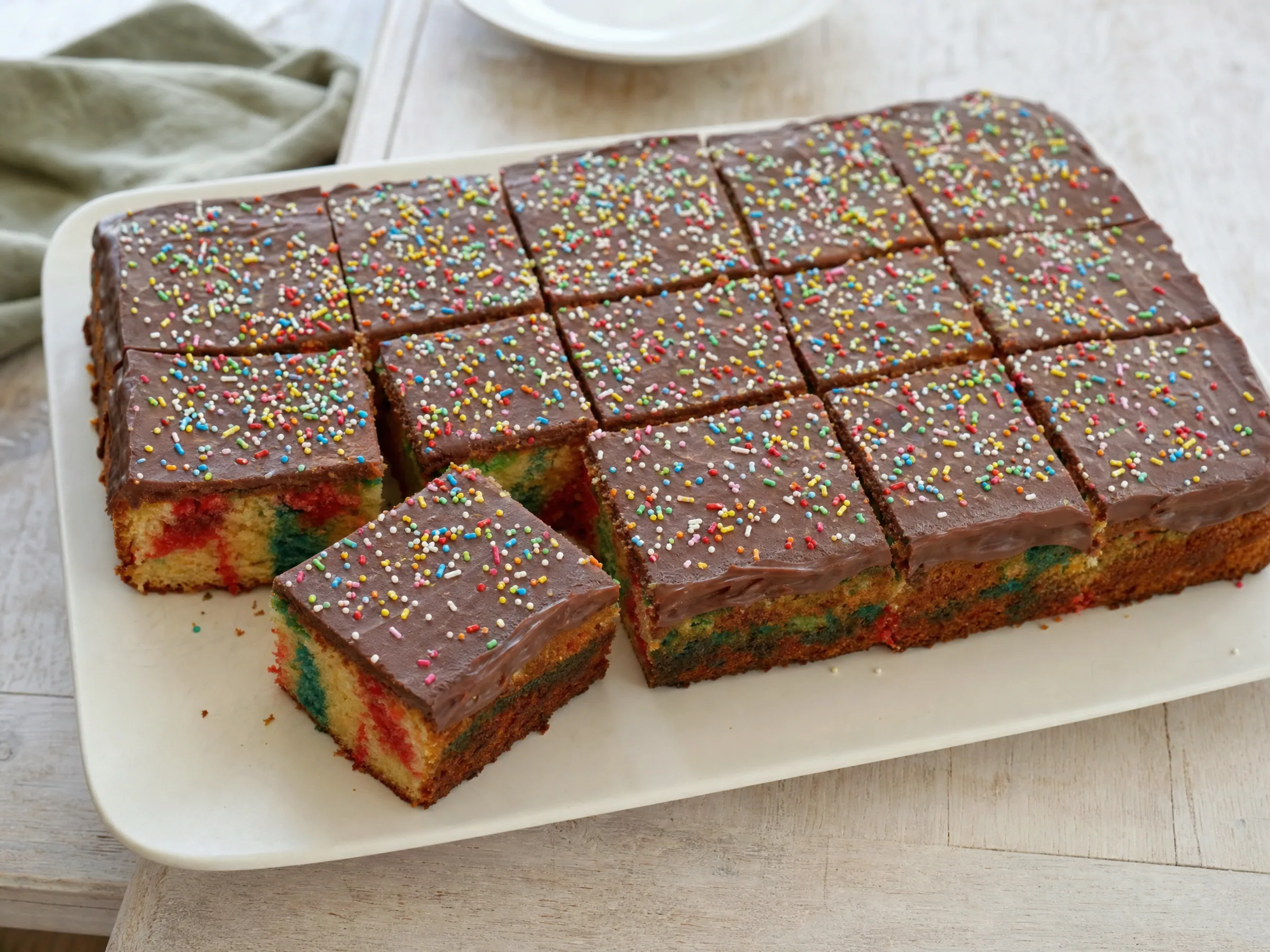 Papageienkuchen vom Blech – bunt wie früher