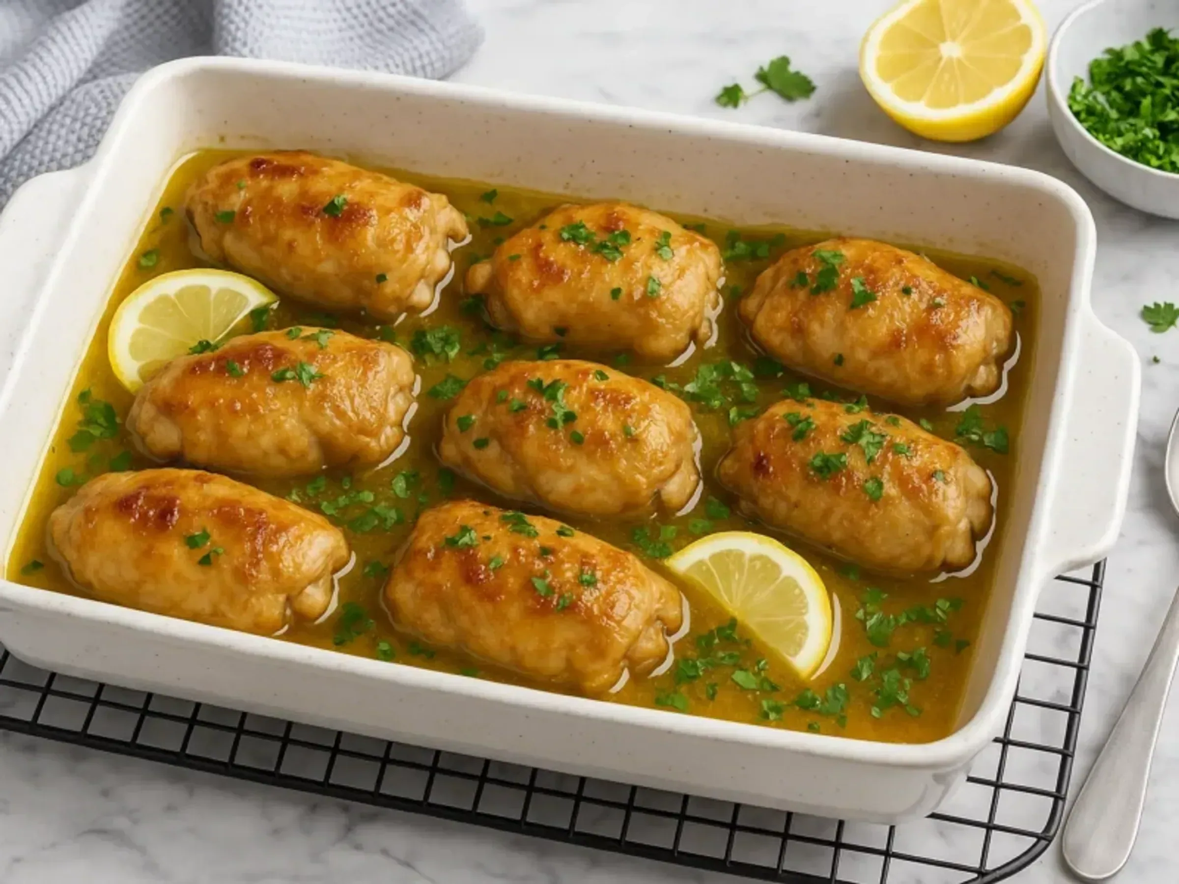 Pollo Fino in Zitronen‑Knoblauch‑Marinade