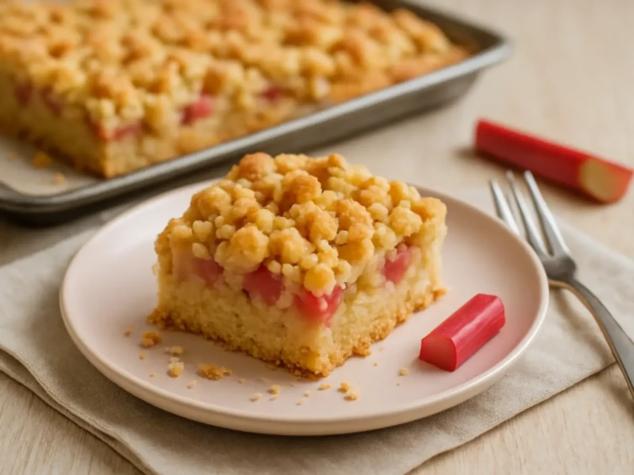 Rhabarber-Streuselkuchen