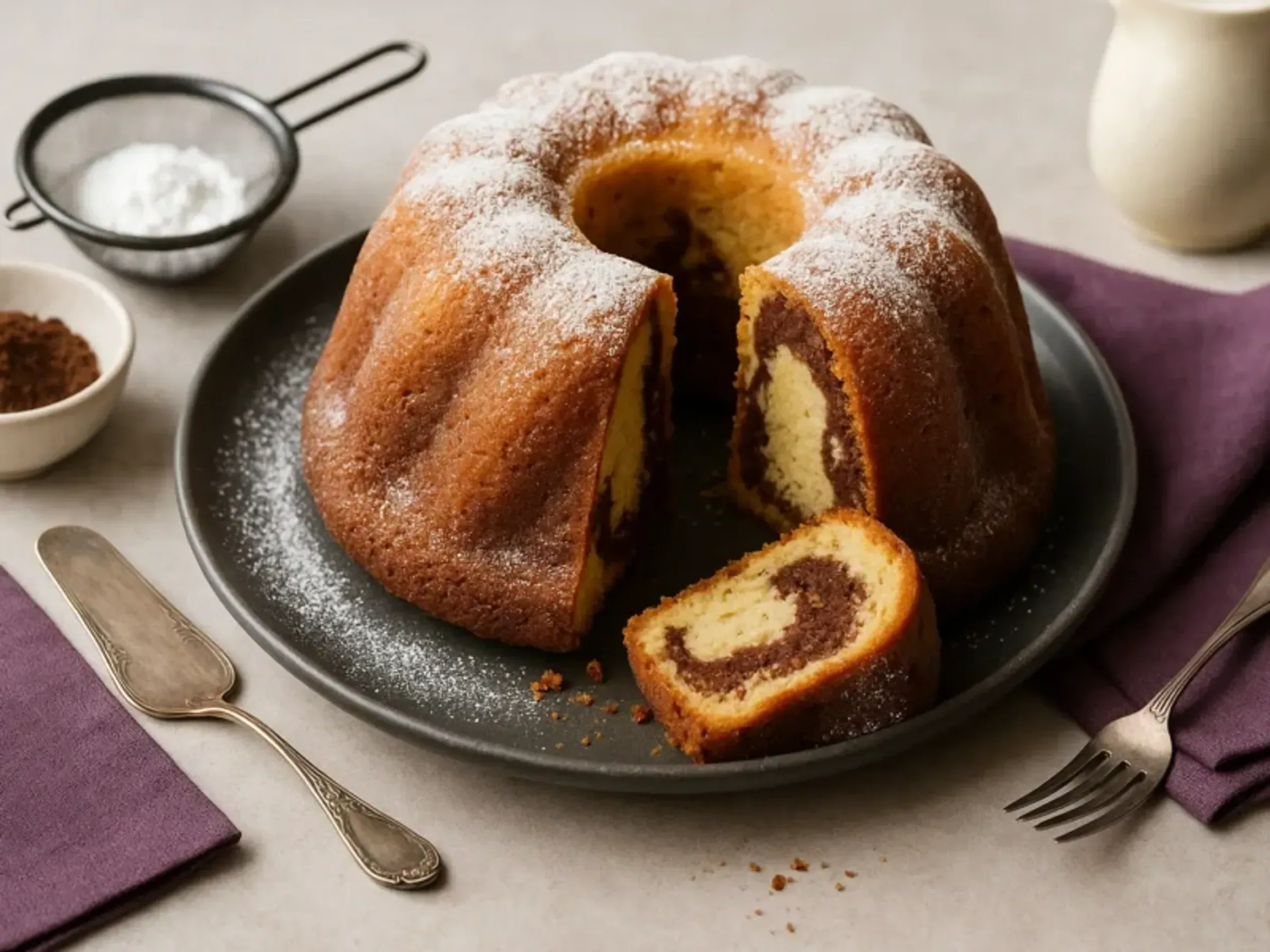 Saftiger Marmorkuchen