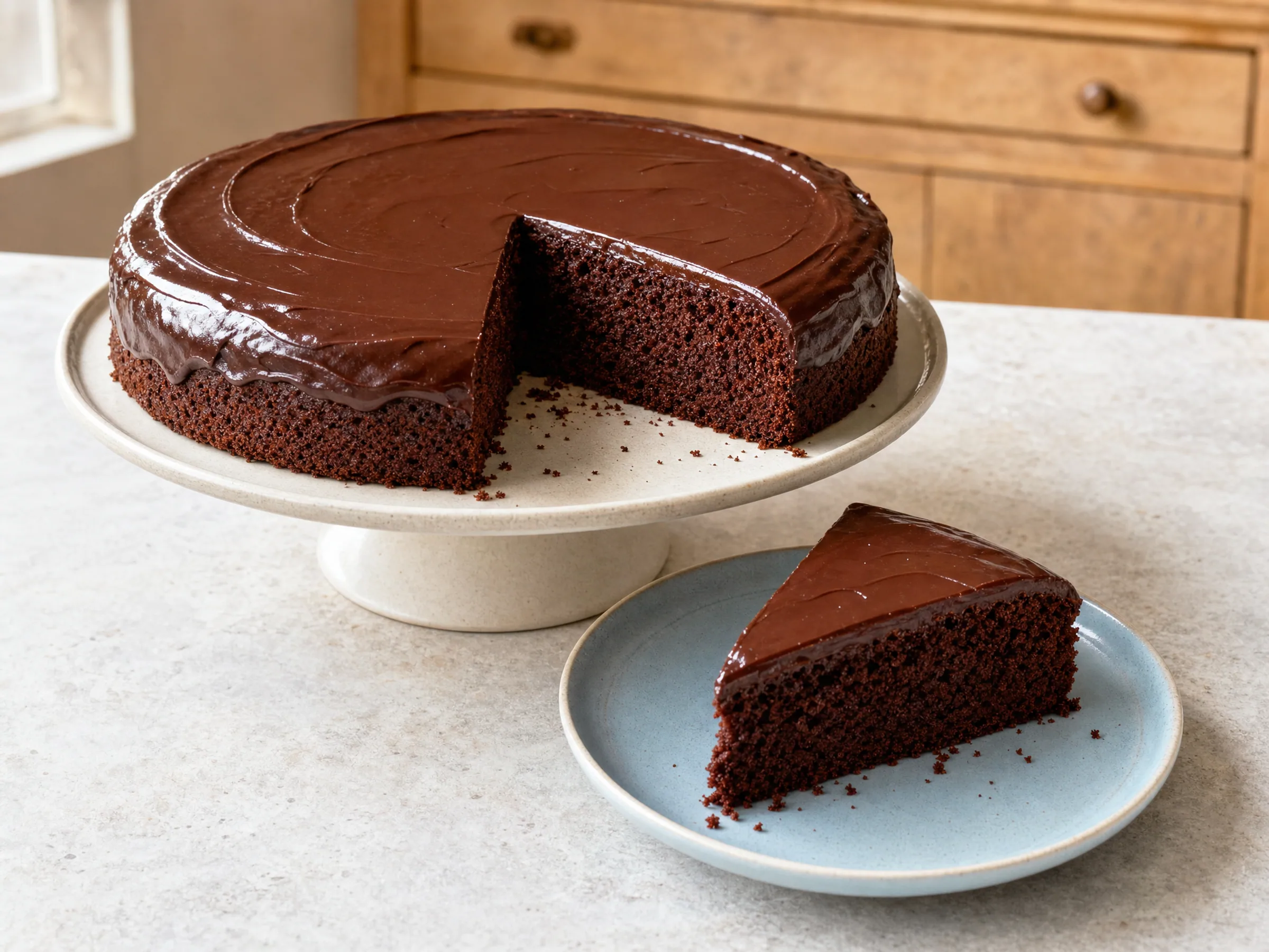 Schokoladenkuchen mit Zartbitterschokolade